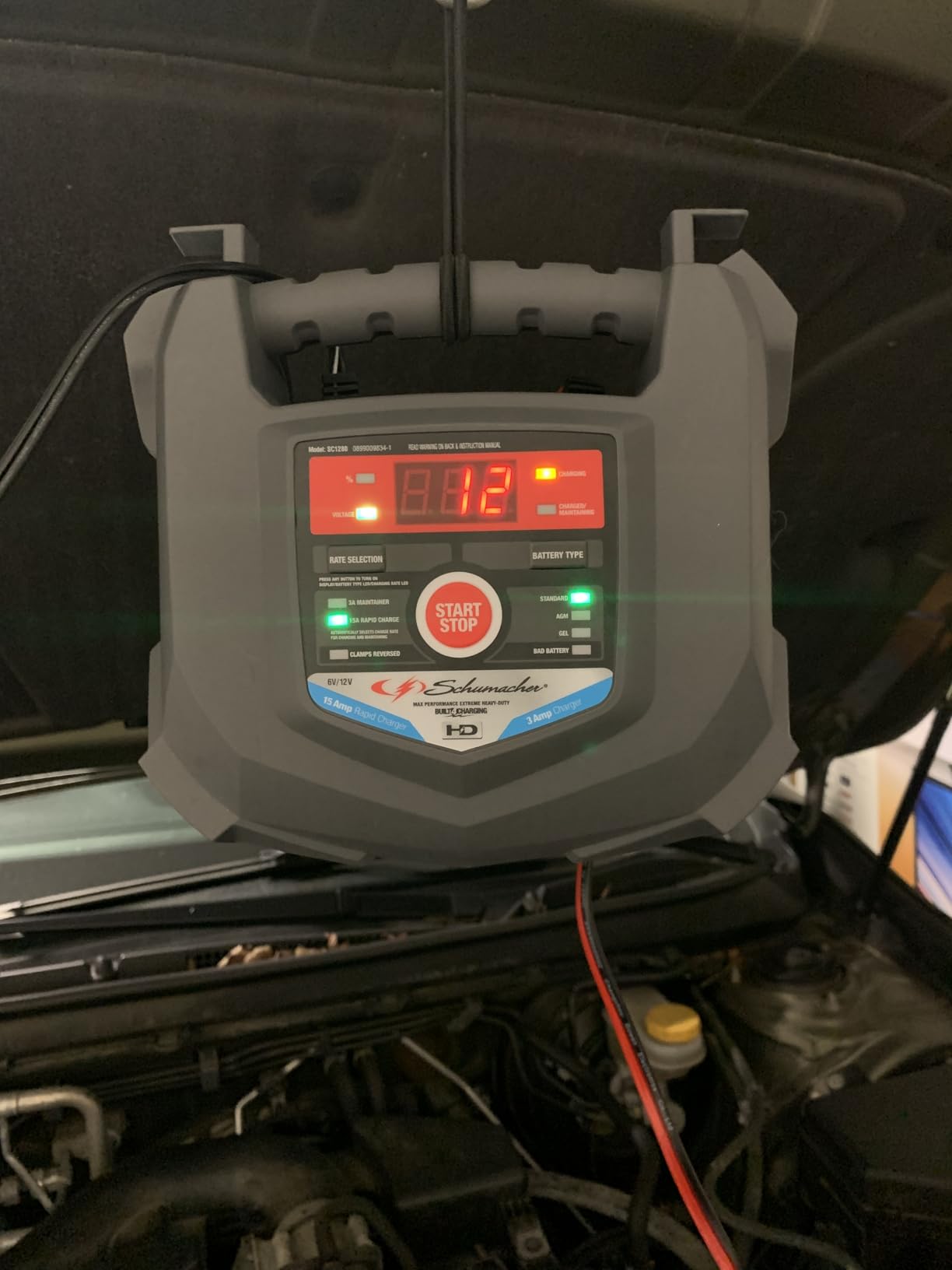 Schumacher Electric Car Battery Charger 12V/6V - Trickle Charger, Maintainer for Automobile & Marine Batteries (AGM/Gel/Deep Cycle) - SC1280 customer photo 1