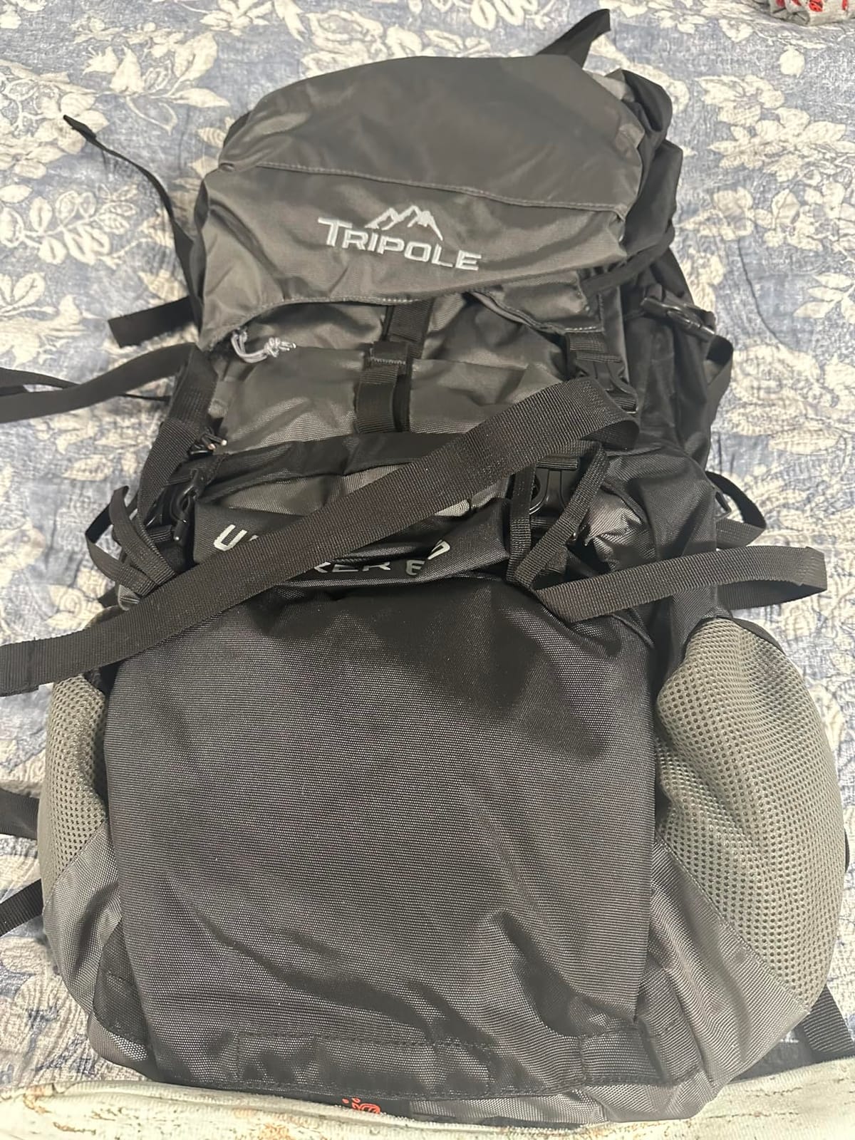 Tripole Walker 65 Litres Rucksack | Internal Frame With Metal Rod | Rain Cover | Bottom Opening | Laptop Section customer photo 2