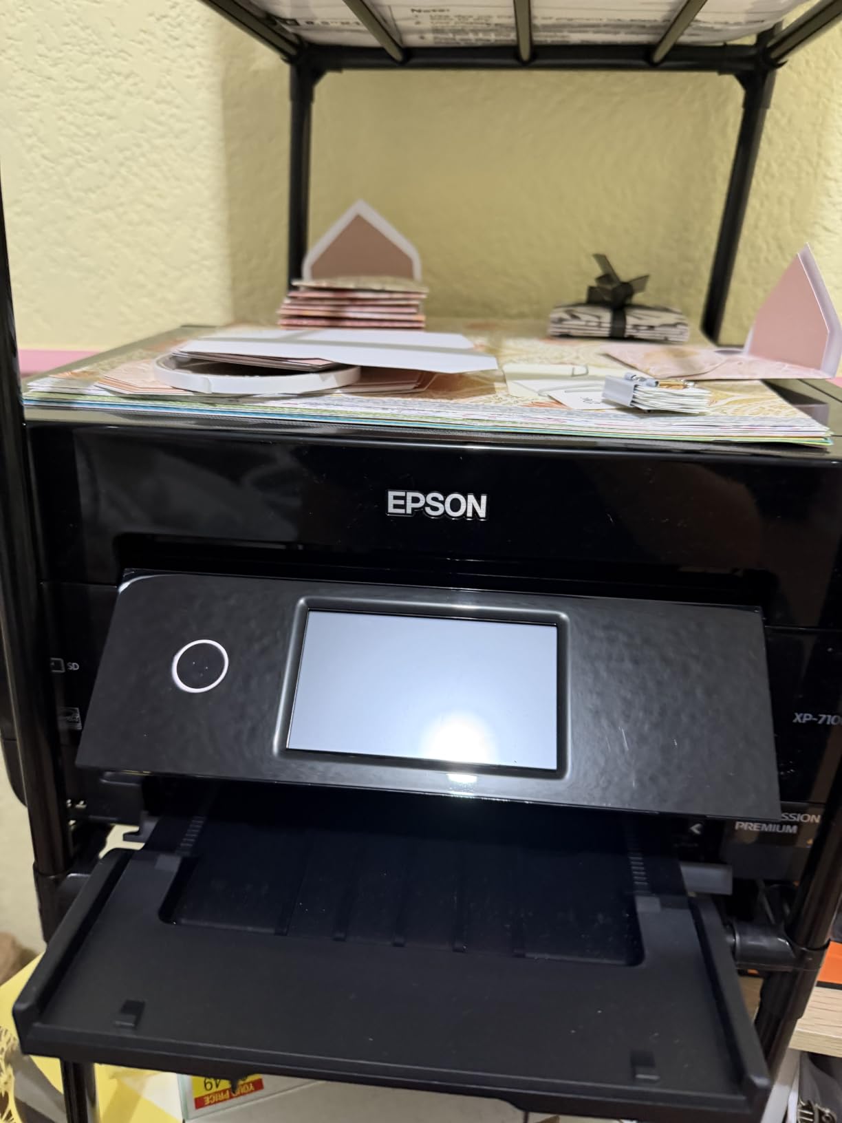 Epson Expression Premium XP-7100 Wireless Color All-in-One Inkjet Printer | 5-color print, scan, copy; up to 15.8 ppm, ADF, borderless photo printing; ideal for home and photo projects customer photo 1