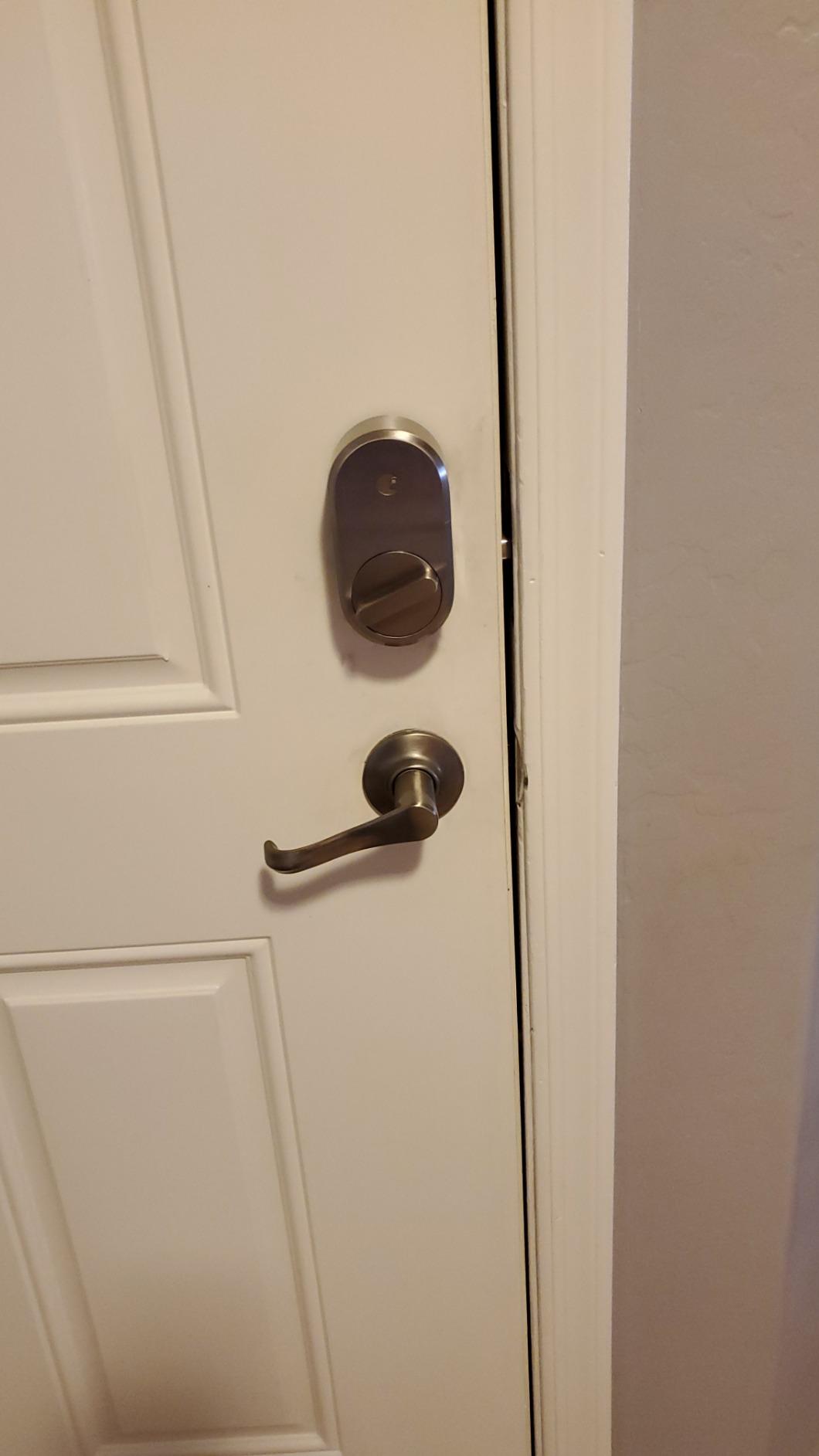 August Home Smart Lock + Connect Wi-Fi Bridge, Satin Nickel, Works with Alexa, Keyless Home Entry from Anywhere customer photo 2