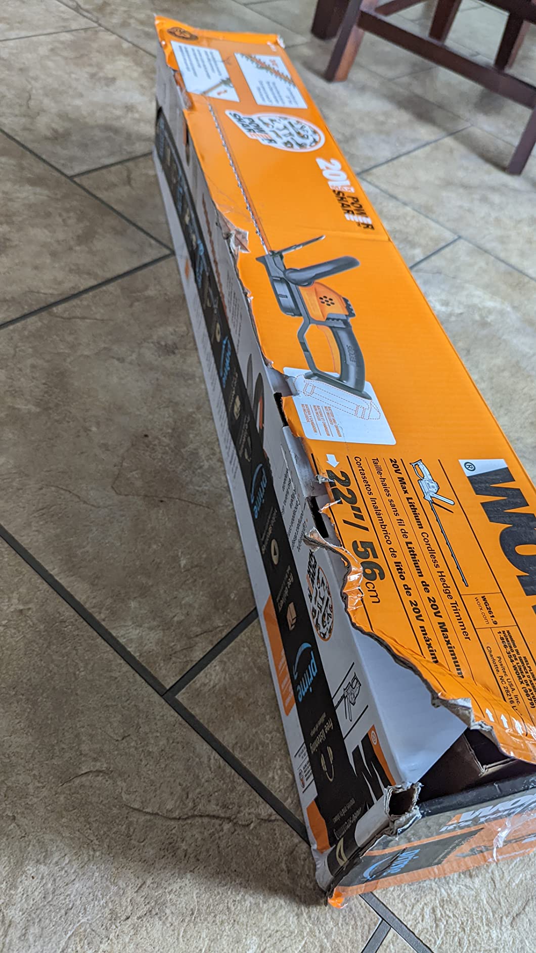 WORX Cordless Hedge Trimmer, 20V 22