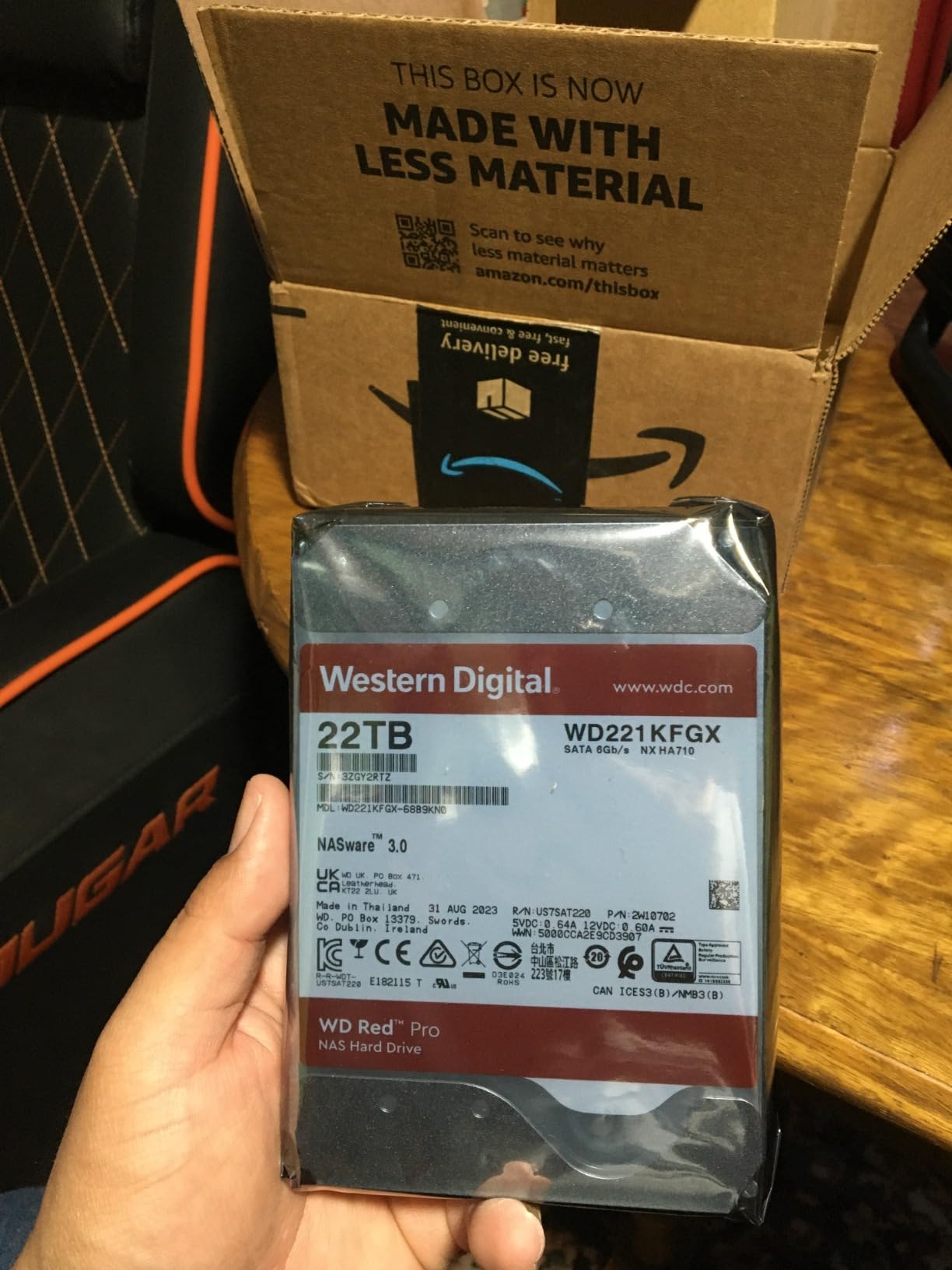 Western Digital 16TB WD Red Pro NAS Internal Hard Drive HDD - 7200 RPM, SATA 6 Gb/s, CMR, 512 MB Cache, 3.5