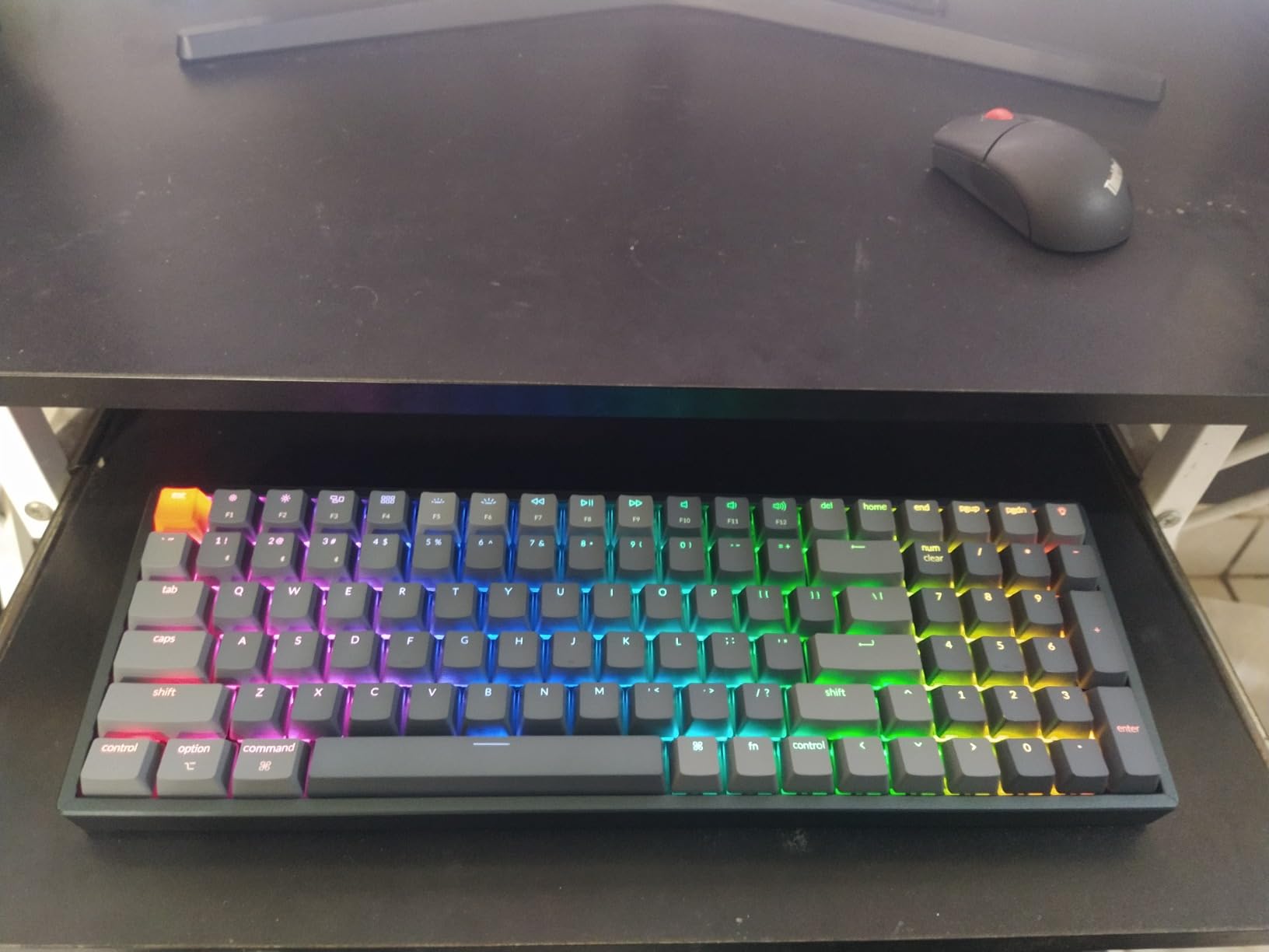 Keychron K4 Wireless Bluetooth/USB Wired Gaming Mechanical Keyboard, Compact 100 Keys RGB LED Backlit Gateron Brown Switch N-Key Rollover, Aluminum Frame for Mac Windows, Version 2 customer photo 2