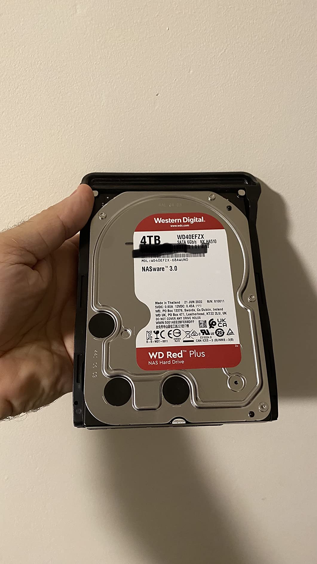 Western Digital 6TB WD Red Plus NAS Internal Hard Drive HDD - 5640 RPM, SATA 6 Gb/s, CMR, 128 MB Cache, 3.5