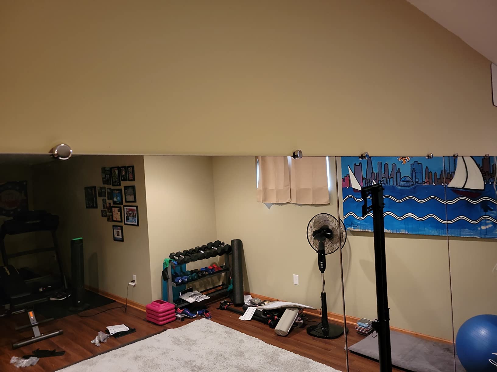 CrossROBBIN Wall Mounted Activity Mirrors for Home Gym and Commercial Use (1, 48