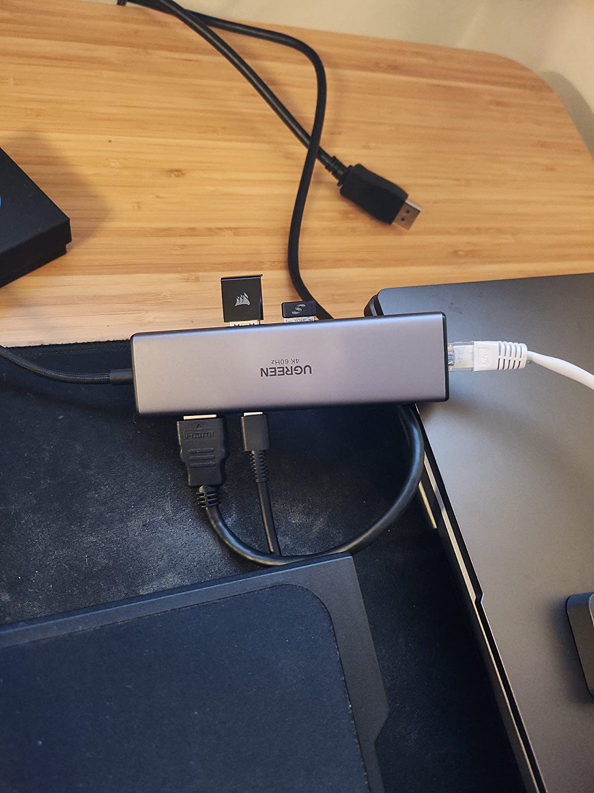 UGREEN Revodok 7 in 1 USB C Hub Gigabit Ethernet Adapter 4K@60Hz HDMI | 100W PD Charging, USB A Data Ports, SD/TF Card Reader Compatible with MacBook Pro/Air, iPad, Steam Deck customer photo 1