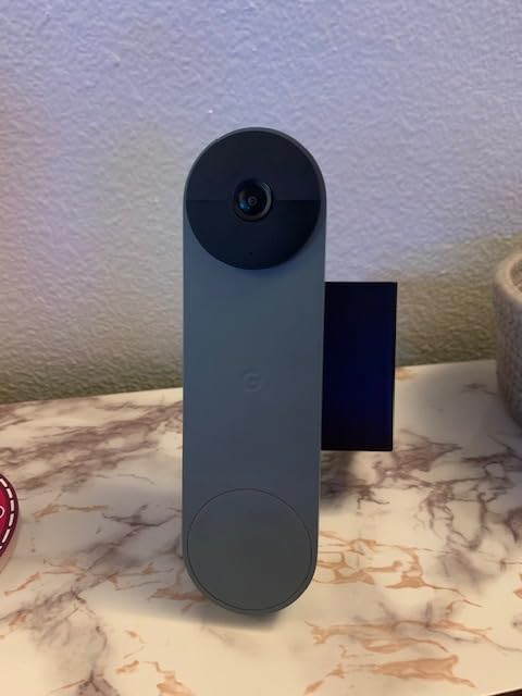 Google Nest Doorbell (Battery) - Snow | 6x digital zoom video doorbell, HD, 24/7 live view, Night vision, HDR, works with Google Home & Gemini customer photo 2