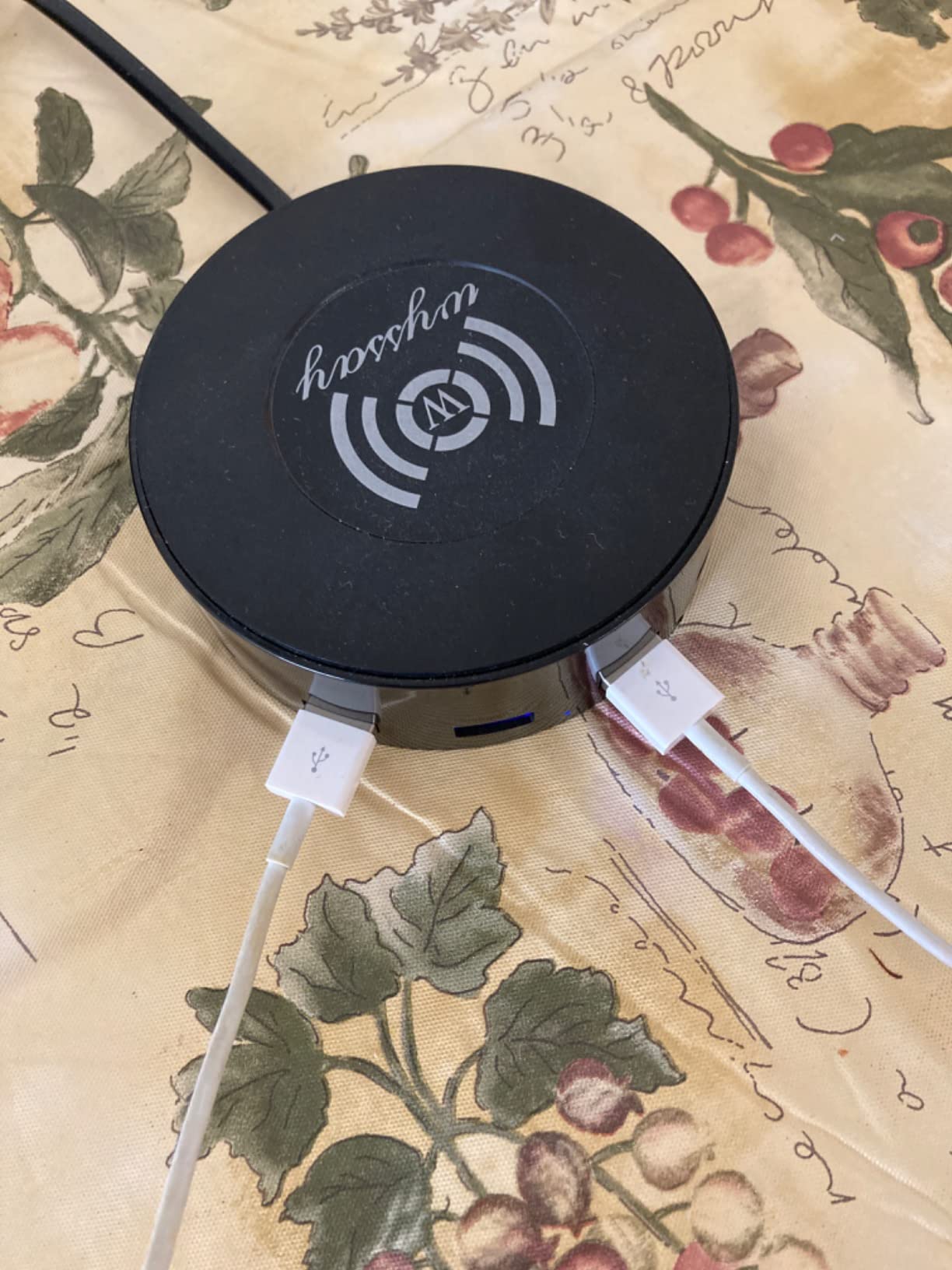 75W 6-Port Wireless Charging Station, USB-C & QC 3.0 | Type-C, Quick Charge 3.0, 4 USB Ports, Multi Charger Hub for Smartphones, Black customer photo 1