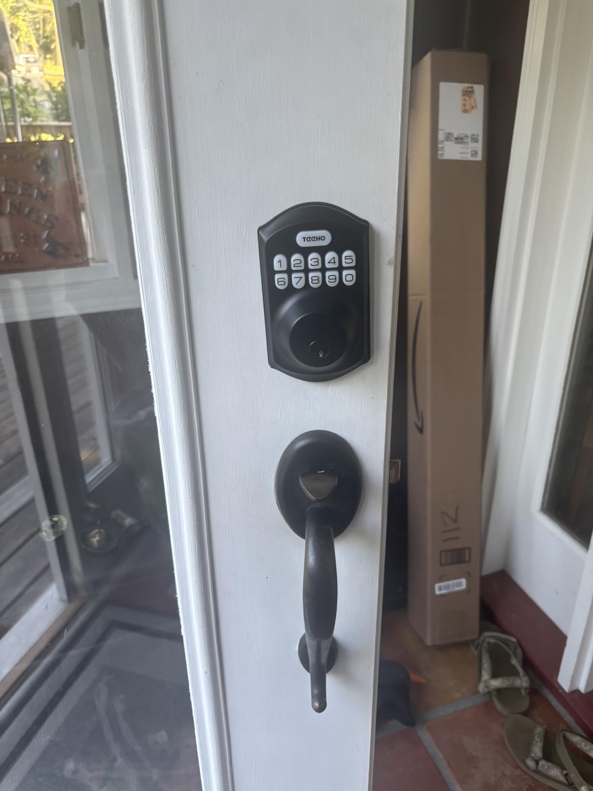 TEEHO TE001 Keyless Entry Deadbolt with Keypad for Front Door, Matte Black | ANSI Grade 3 Security, 20 User Codes, Low Battery Alert, IP54 Waterproof, One Touch Lock, Anti-Peep Password & 2 Backup Keys customer photo 1