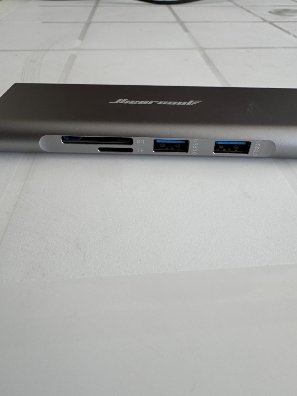 Hiearcool USB C Hub, USB C Dock, 4K@60Hz HDMI, 1Gbps Ethernet, Space Gray | 100W PD, USB 3.0 5Gbps ports and SD/TF slots in a durable plug-and-play aluminum hub for offices, coffee shops and travel customer photo 2