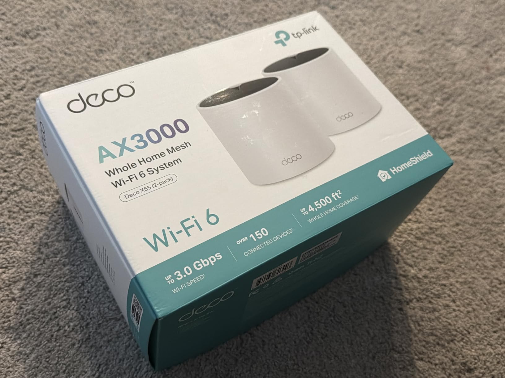 TP-Link Deco X55 AX3000 WiFi 6 Mesh System, Deco X55(2-Pack) | Covers up to 4500 Sq.Ft, Replaces Wireless Router and Extender, 3 Gigabit Ports per Unit, Supports Ethernet Backhaul customer photo 2