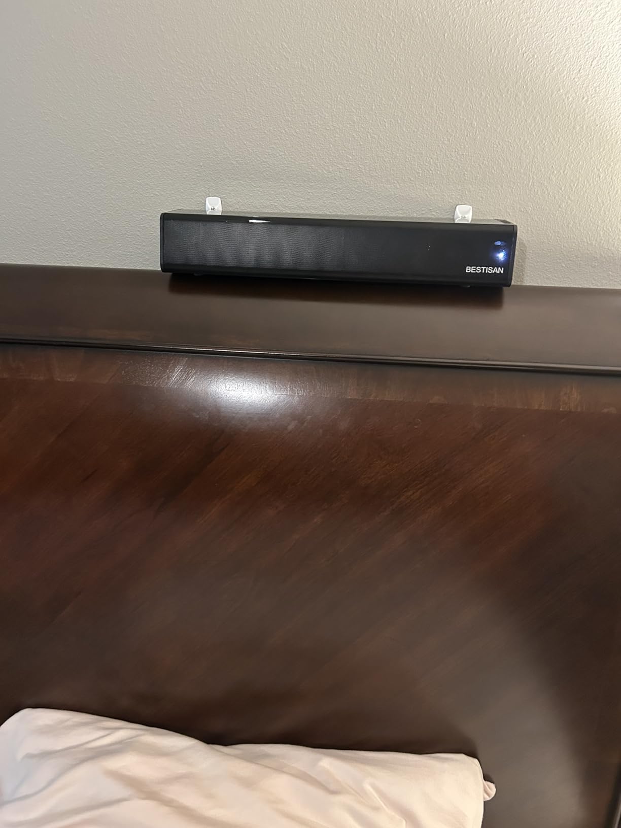 Sound Bar, BESTISAN 50 Watts Soundbar with HDMI, Optical, AUX, USB,Sub Out and Bluetooth Connection, DSP, Bass Adjustable, 16 Inch, Mountable customer photo 1