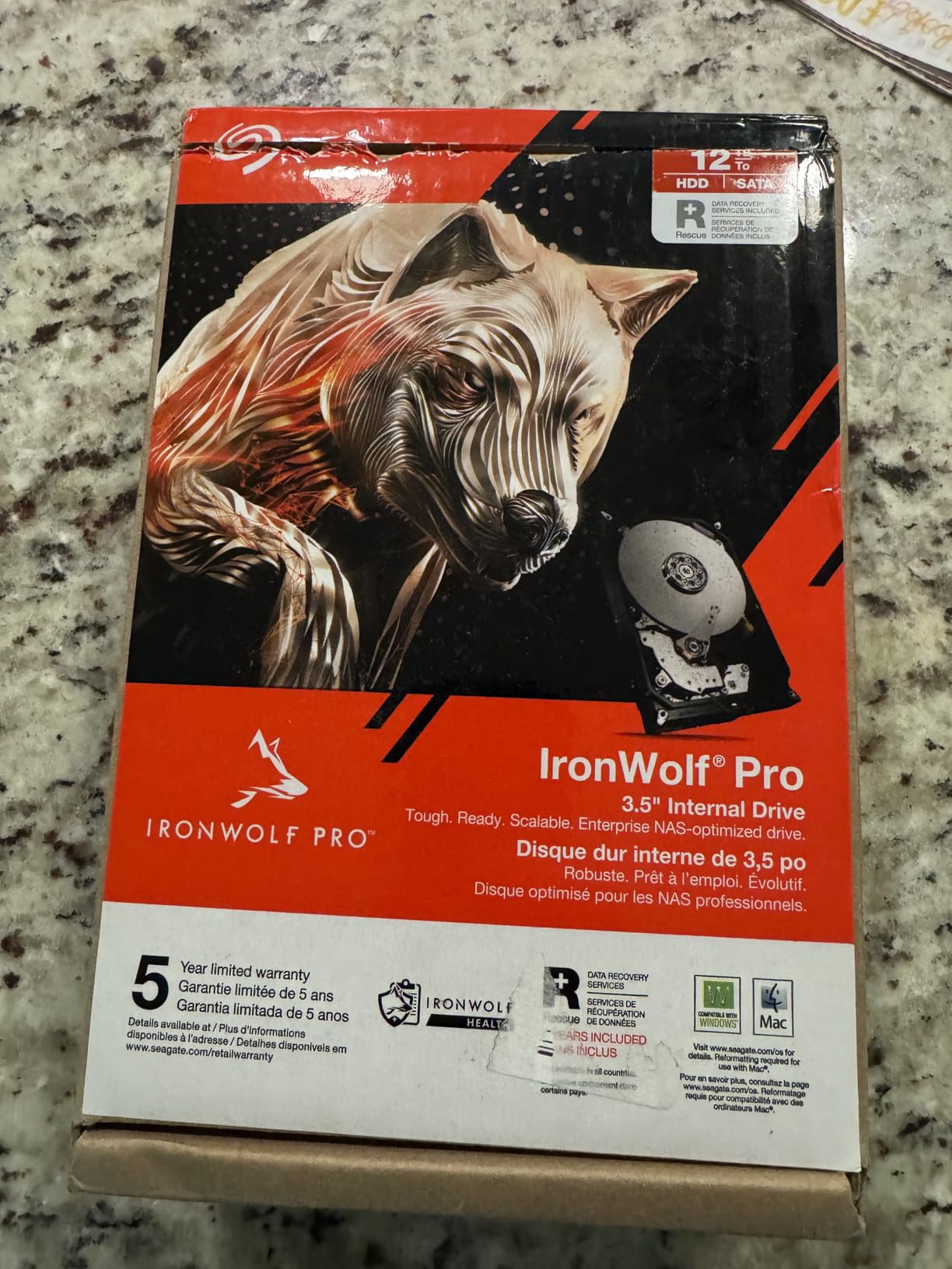 Seagate IronWolf Pro, 20 TB, Enterprise NAS Internal HDD –CMR 3.5 Inch, SATA 6 Gb/s, 7,200 RPM, 256 MB Cache for RAID Network Attached Storage (ST20000NT001) customer photo 2