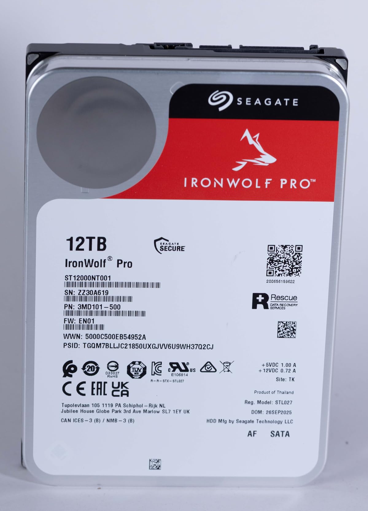 Seagate IronWolf Pro 16TB Enterprise NAS Internal HDD - CMR 3.5 Inch SATA 6 Gb/s, 7,200 RPM, 256 MB Cache for RAID Network Attached Storage (ST16000NT001) customer photo 1
