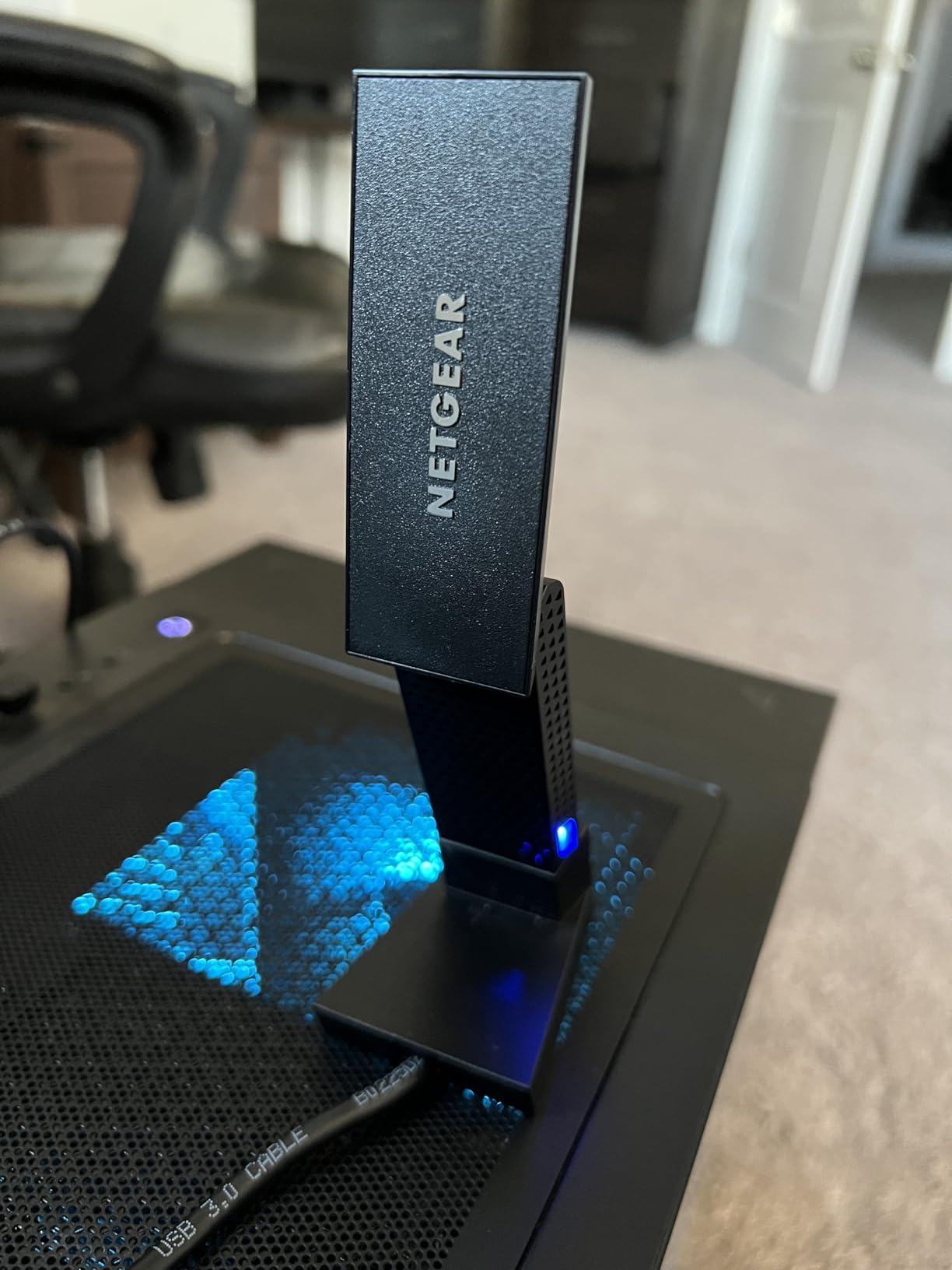NETGEAR Nighthawk WiFi 6E USB 3.0 Adapter (A8000) - AXE3000 Tri-Band Wireless Gigabit Speed (Up to 3Gbps) - New 6GHz Band - Works with Any WiFi 6 or 6E Router Or Mesh System - for Windows PC customer photo 2