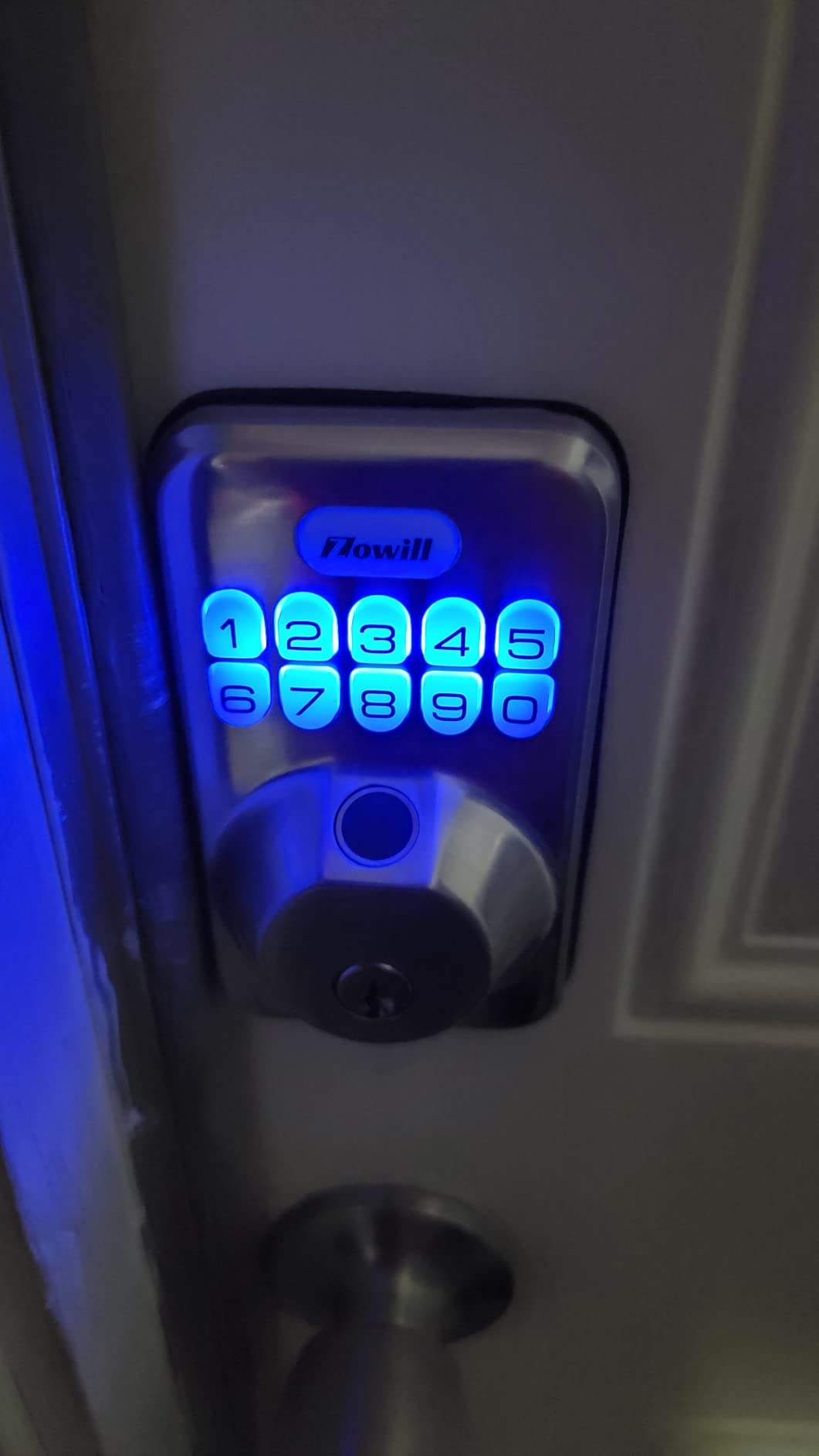 Fingerprint Door Lock, Zowill Keyless Entry Door Lock Keypad Deadbolt with 20 Biometric Fingerprints, 20 User Codes, Auto Lock, Anti-Peeping Password, IP54 Waterproof, Easy Installation Smart Lock customer photo 1
