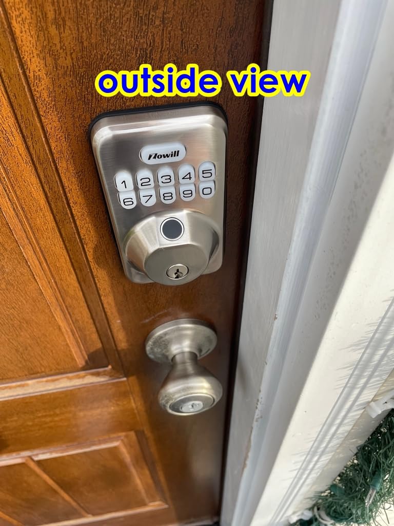 Fingerprint Door Lock, Zowill Keyless Entry Door Lock Keypad Deadbolt with 20 Biometric Fingerprints, 20 User Codes, Auto Lock, Anti-Peeping Password, IP54 Waterproof, Easy Installation Smart Lock customer photo 2
