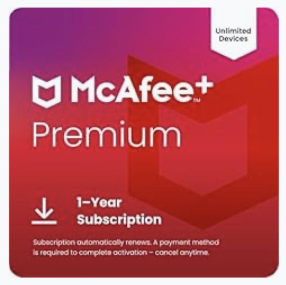 McAfee+ Premium 2026 Antivirus Software, Unlimited Devices | Auto-Renews | 1-year subscription includes VPN, scam protection, identity monitoring, Personal Data Cleanup and password manager customer photo 1