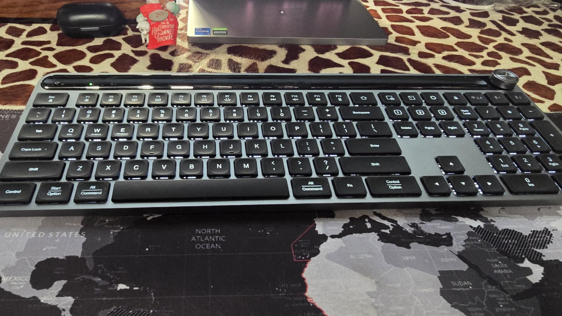 JLab Epic Wireless Keyboard, Bluetooth 5.2, USB Dongle, Multi-Device, Backlit, 108 Keys, Black customer photo 1