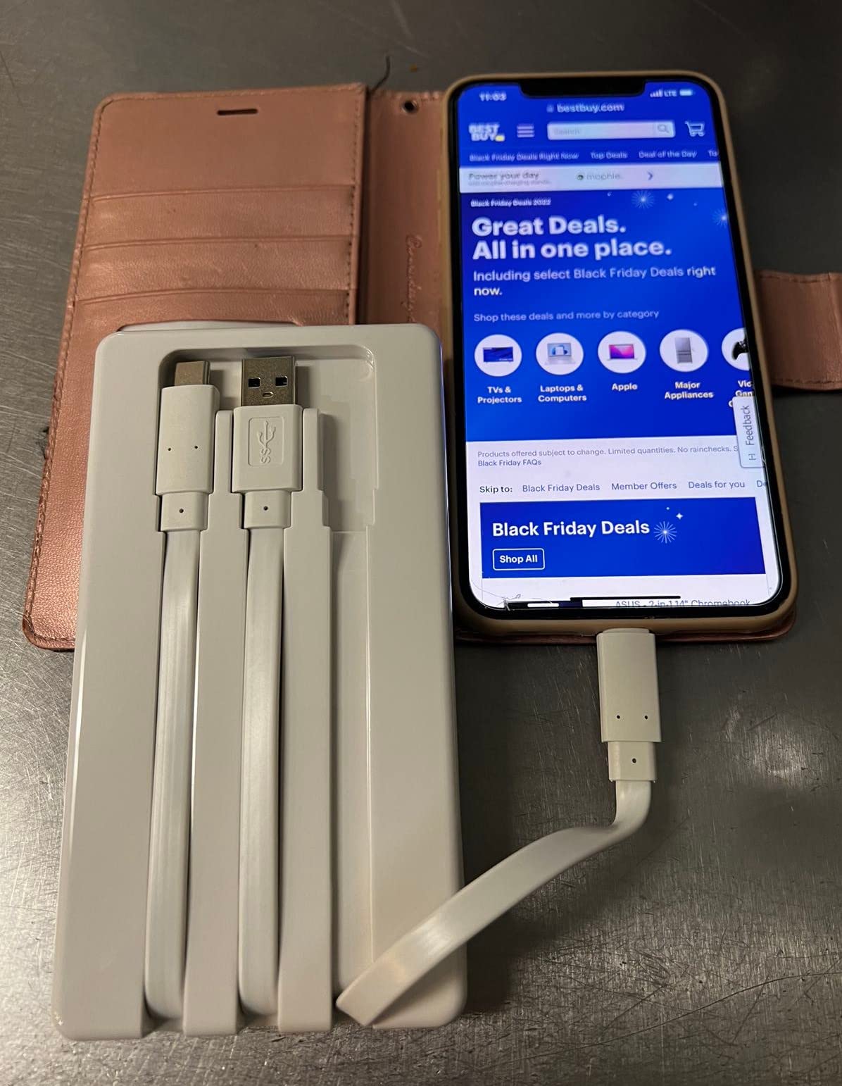 iDiskk 2TB App-le Certified Portable External Hard Drive for iPhone Android | iPhone External Storage, Plug & Play for iPad/Mac/PC, Free iDiskk App Required for iPhone iPad, One-Click Auto Backup data customer photo 2