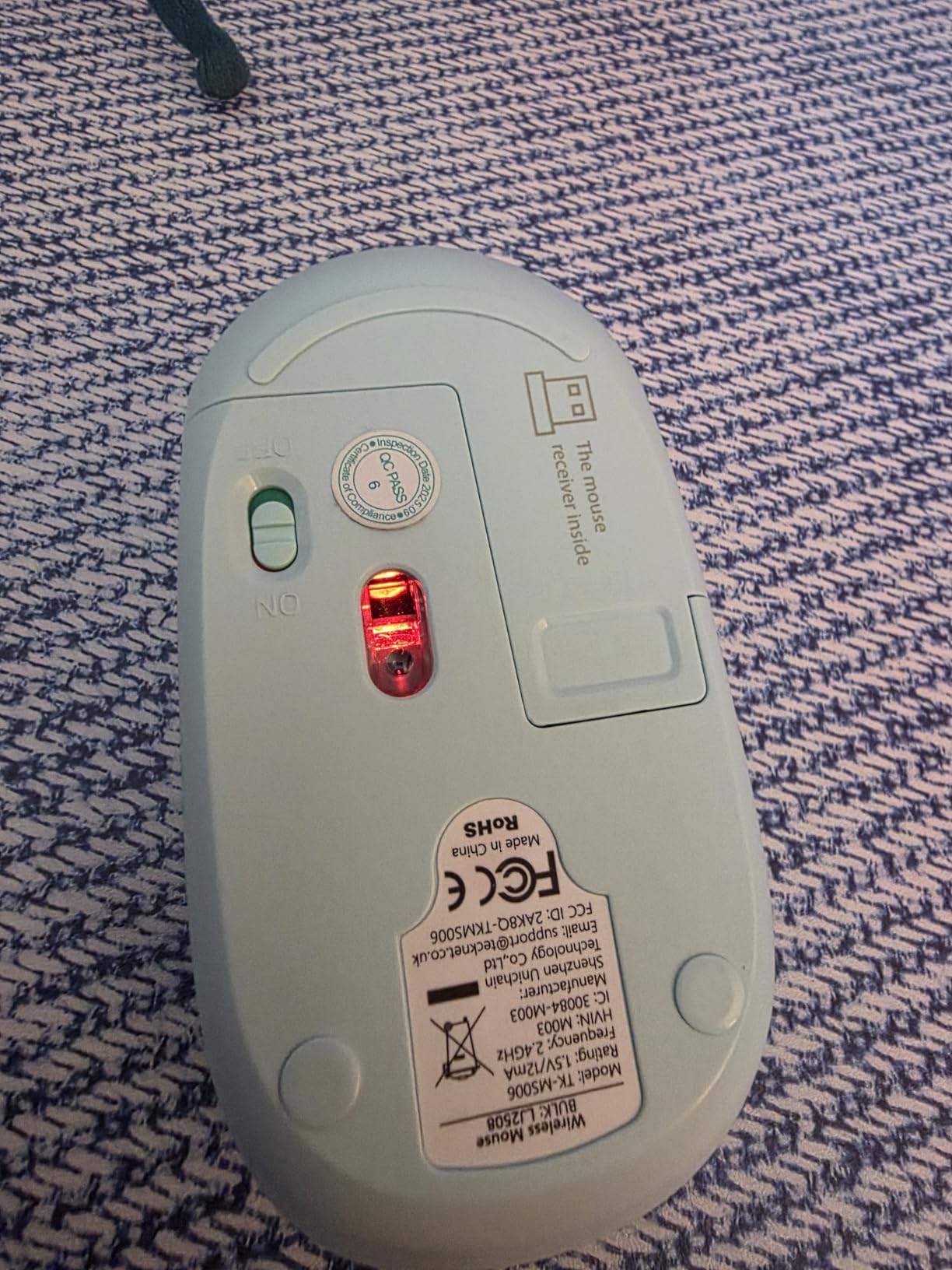TECKNET Compact Ambidextrous Wireless Mouse for Laptop Mint Green customer photo 1
