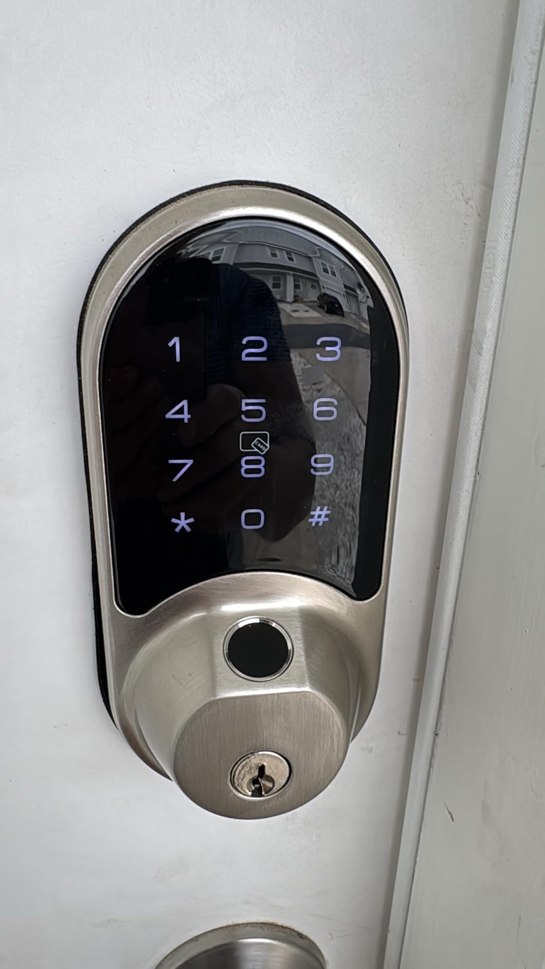 Veise RZ07 Fingerprint Smart Door Lock Deadbolt, App Control, Satin Nickel | Remote Access Sharing, Fob Unlock, Keyless Entry for Front Door, Auto Lock, User Management, Easy Install, Low Battery Alarm customer photo 2