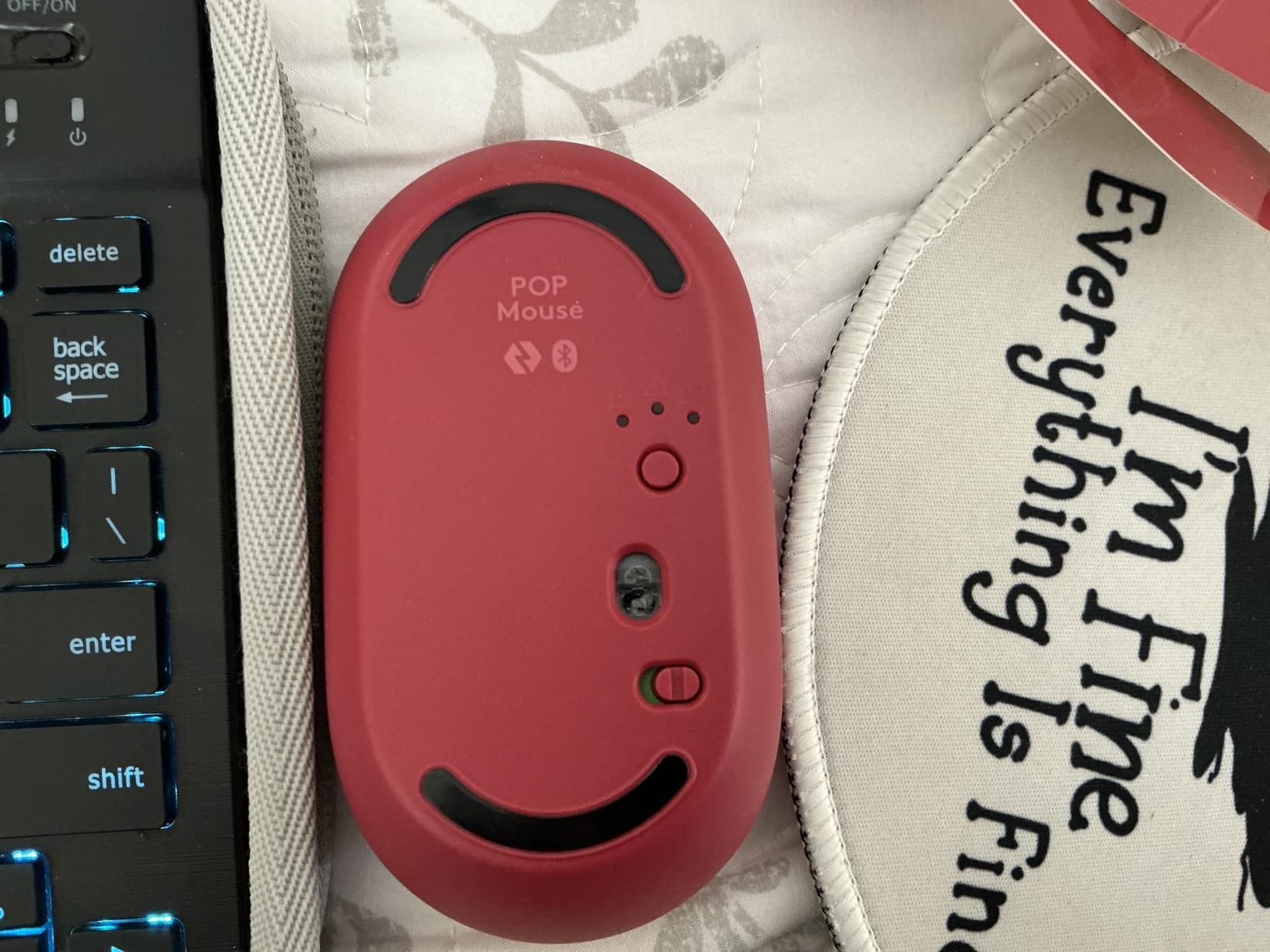 Logitech POP Mouse, Compact and Portable Wireless Bluetooth Mouse - Mist | Compact, portable design, programmable buttons, easy-switch between up to 3 devices, compatible with Laptop, Tablet, PC customer photo 1