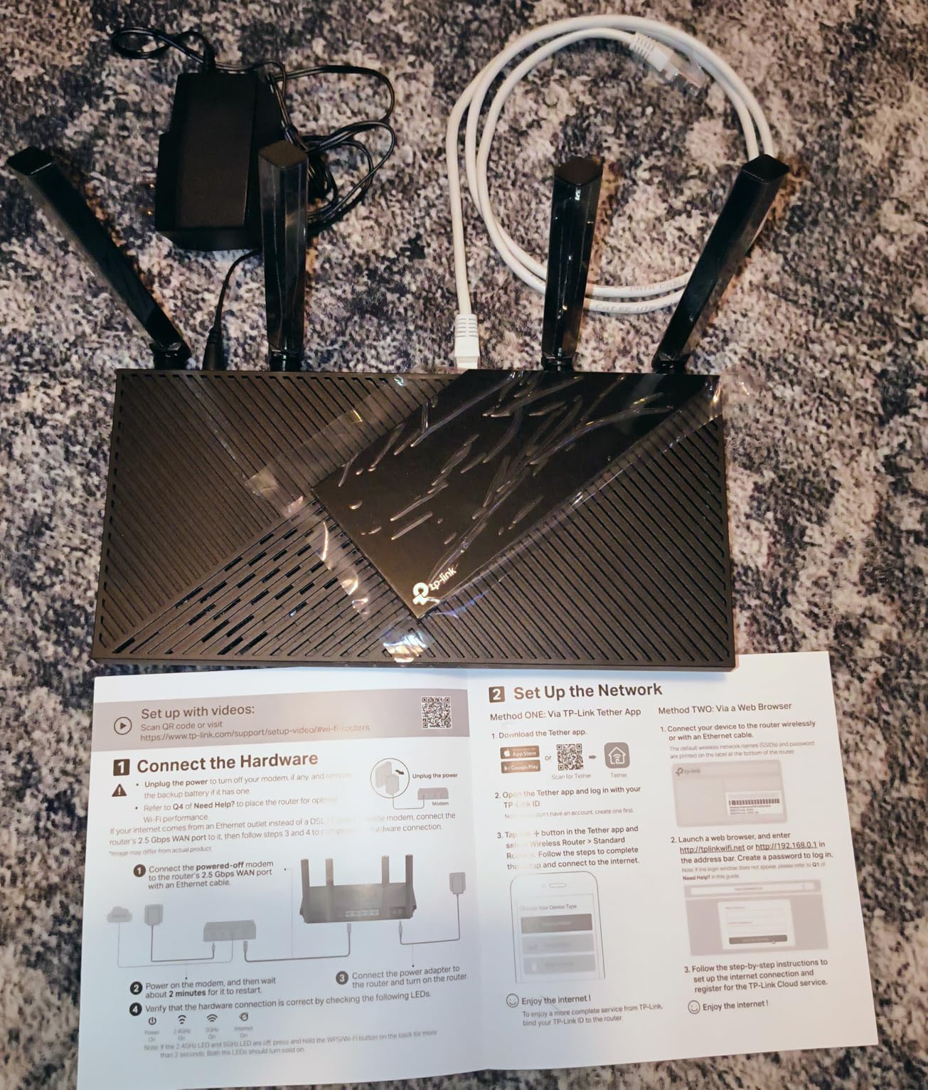 TP-Link AX3000 WiFi 6 Router, 2 x 2.5 Gbps Ports (Archer AX55 Pro) | Multi Gigabit Wireless Internet, Dual Band, VPN Router, OFDMA, MU-MIMO, USB 3.0, WPA3, Compatible with Alexa customer photo 1