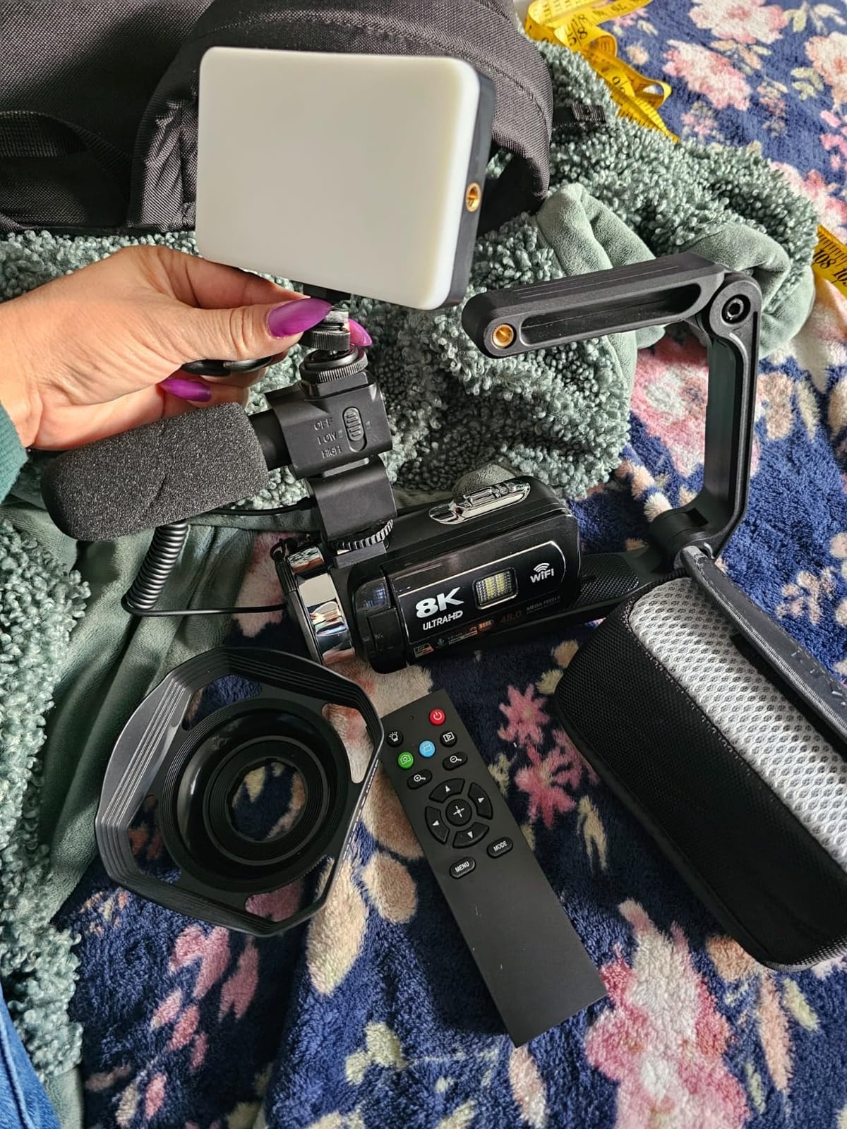 VETEK Video Camera 8k Camcorder 48MP UHD WiFi Vlogging Camera for YouTube | 18X Digital Zoom, IR Night Vision 3.0