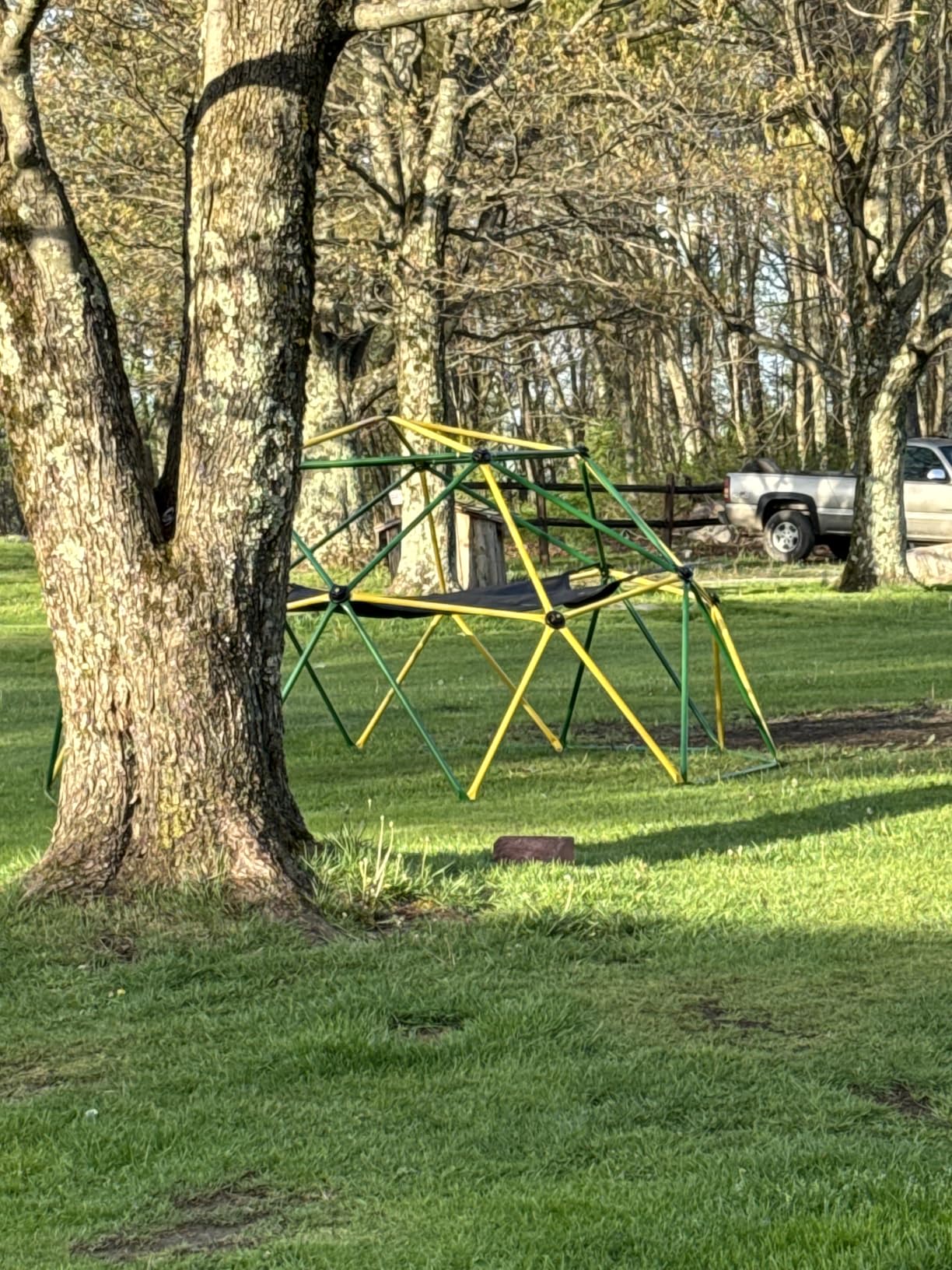 Climbing Dome with Hammock Swing Seat 10ft Outdoor Jungle Gym Kids Playset customer photo 1