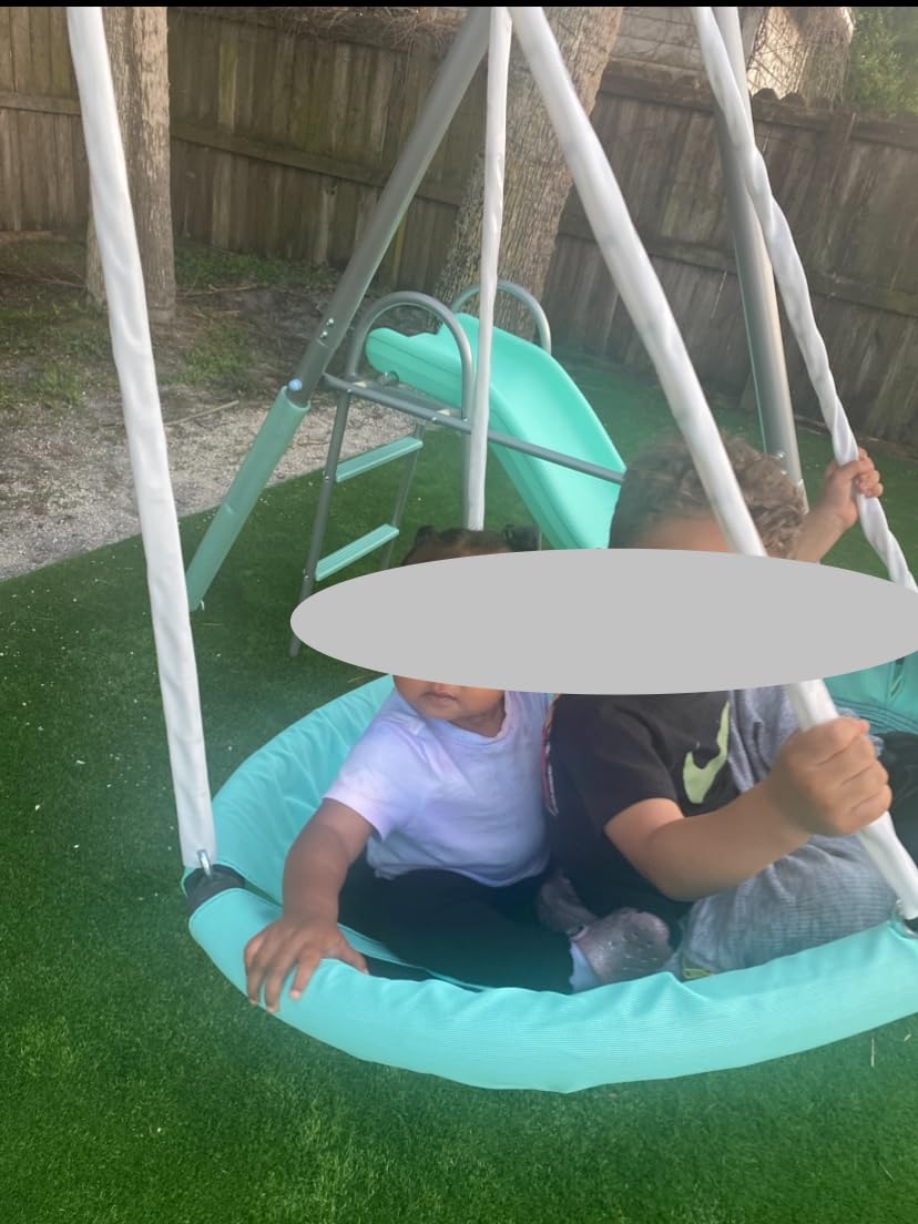 Sportspower Super Saucer Metal Swing Set: 2 Swings customer photo 2