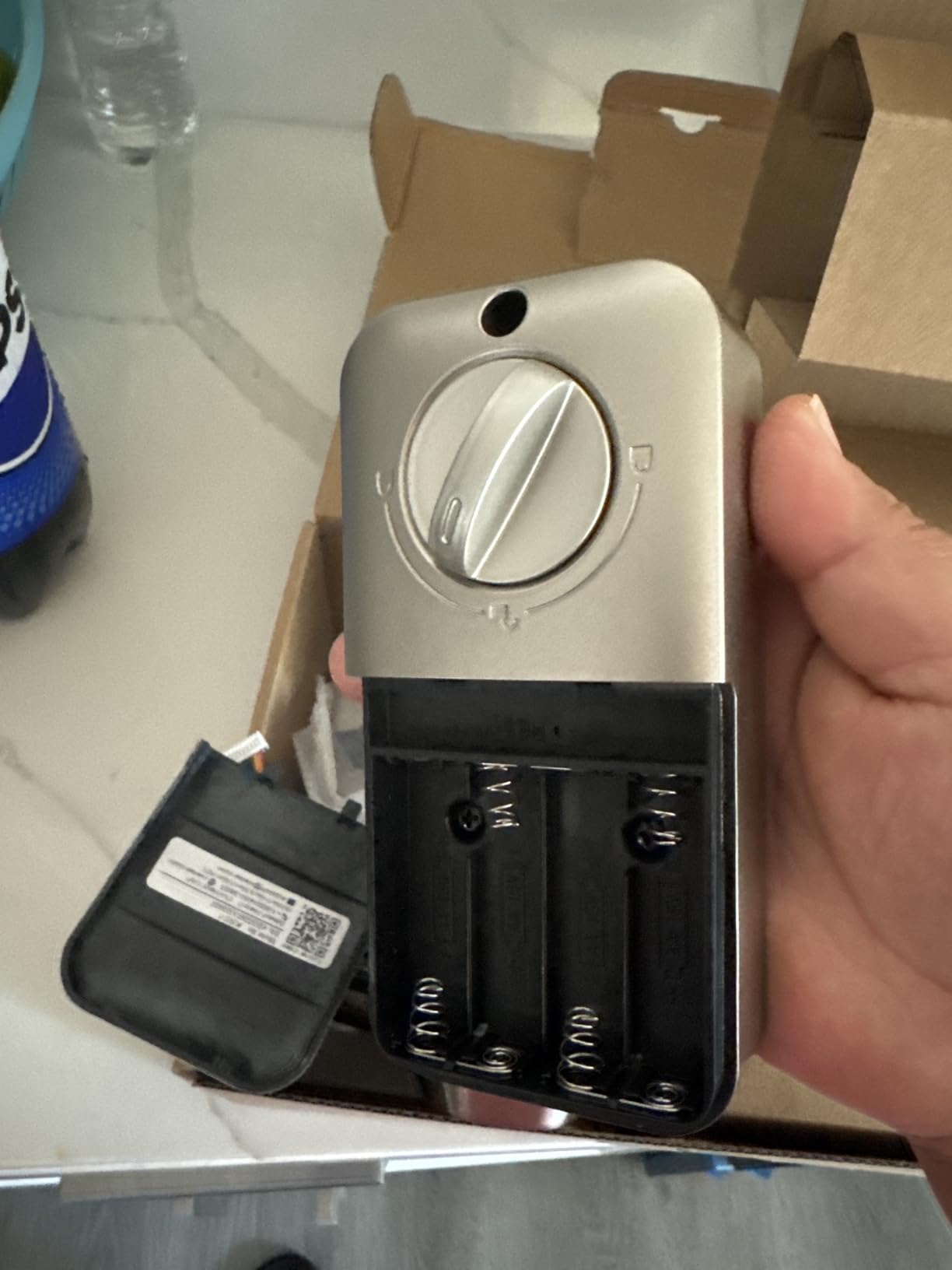 Veise KS01B Keypad Door Lock with 2 Lever Handles Set, Matte Black | Keyless Entry, 20 Codes, Auto Lock, Anti-Peeping Code, Electronic Deadbolt for Front Door, IP54 Waterproof, Easy Install customer photo 1