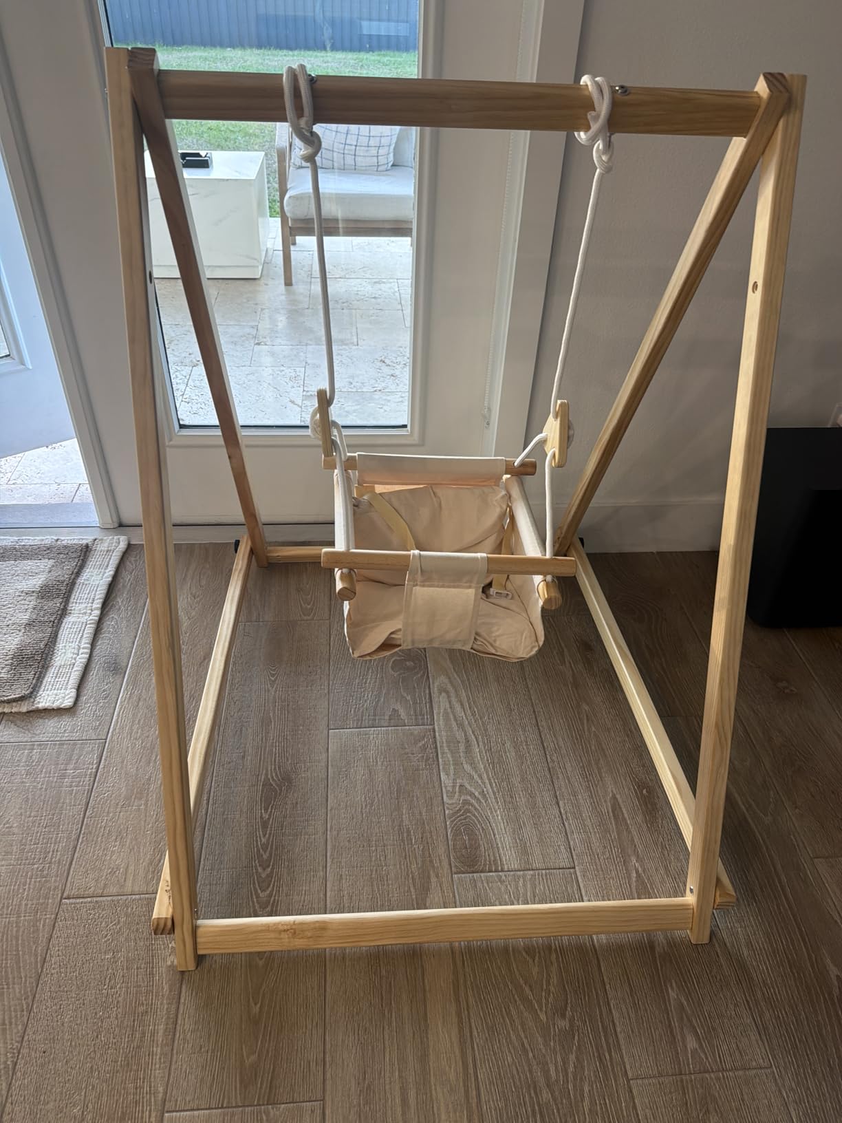 Avenlur Spruce Baby and Toddler Foldable Swing Set with Stand - Premium Montessori, Waldorf Style Self-Standing Indoor Swingset for Children 6m to 3 Yrs - Perfect for Home, Child Day Care, & Preschool customer photo 2