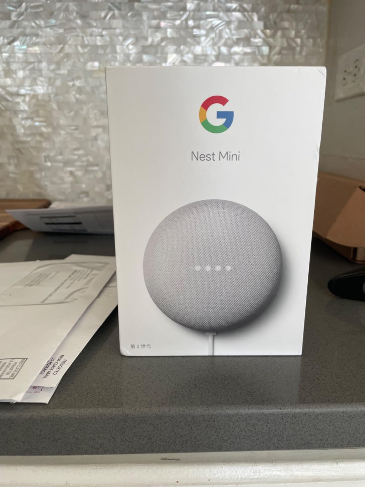 Google Nest Mini 2nd Generation Smart Speaker with Google Assistant - Charcoal customer photo 1