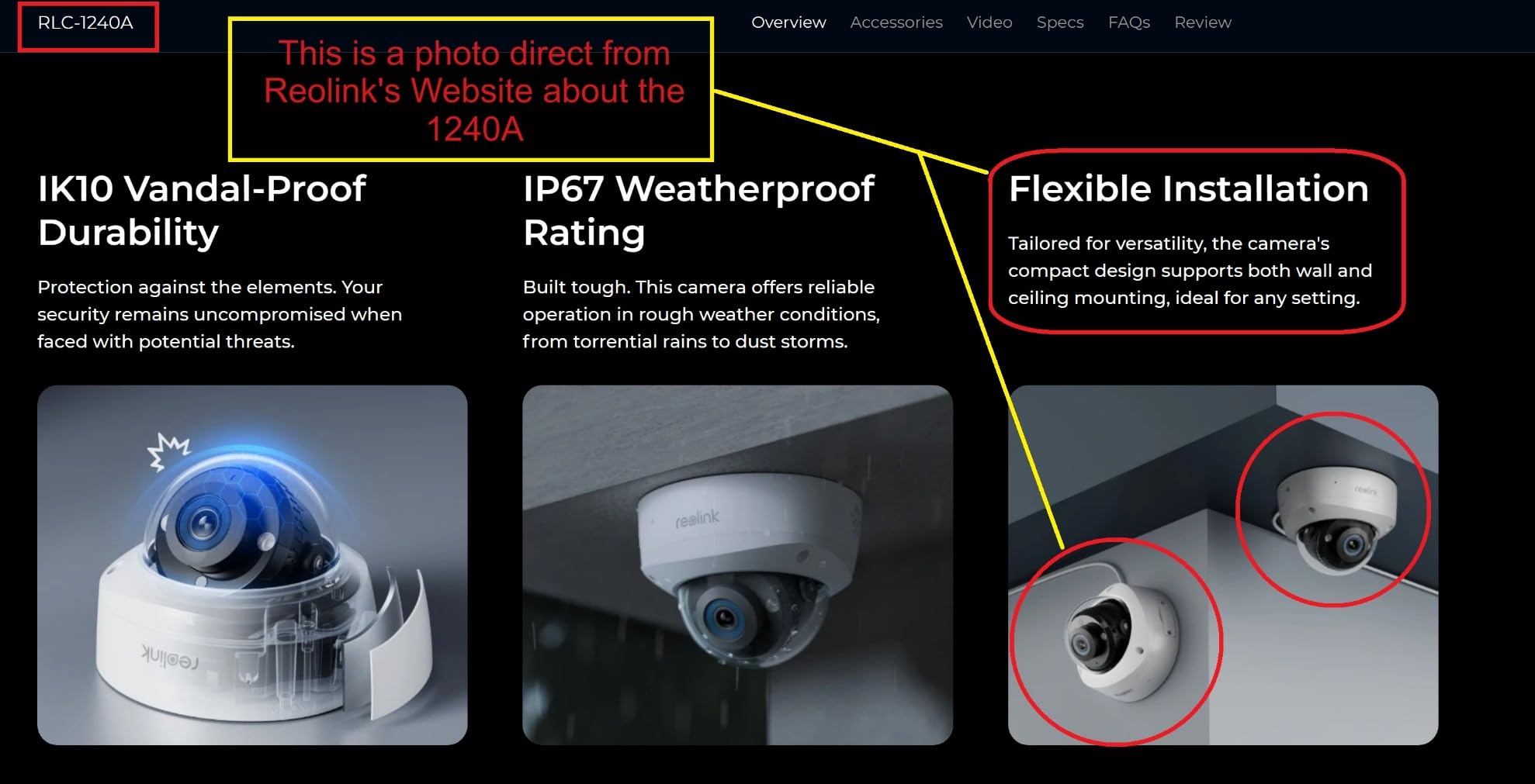 REOLINK RLC-1240A 12MP Vandal-Proof Outdoor PoE Security Camera customer photo 2