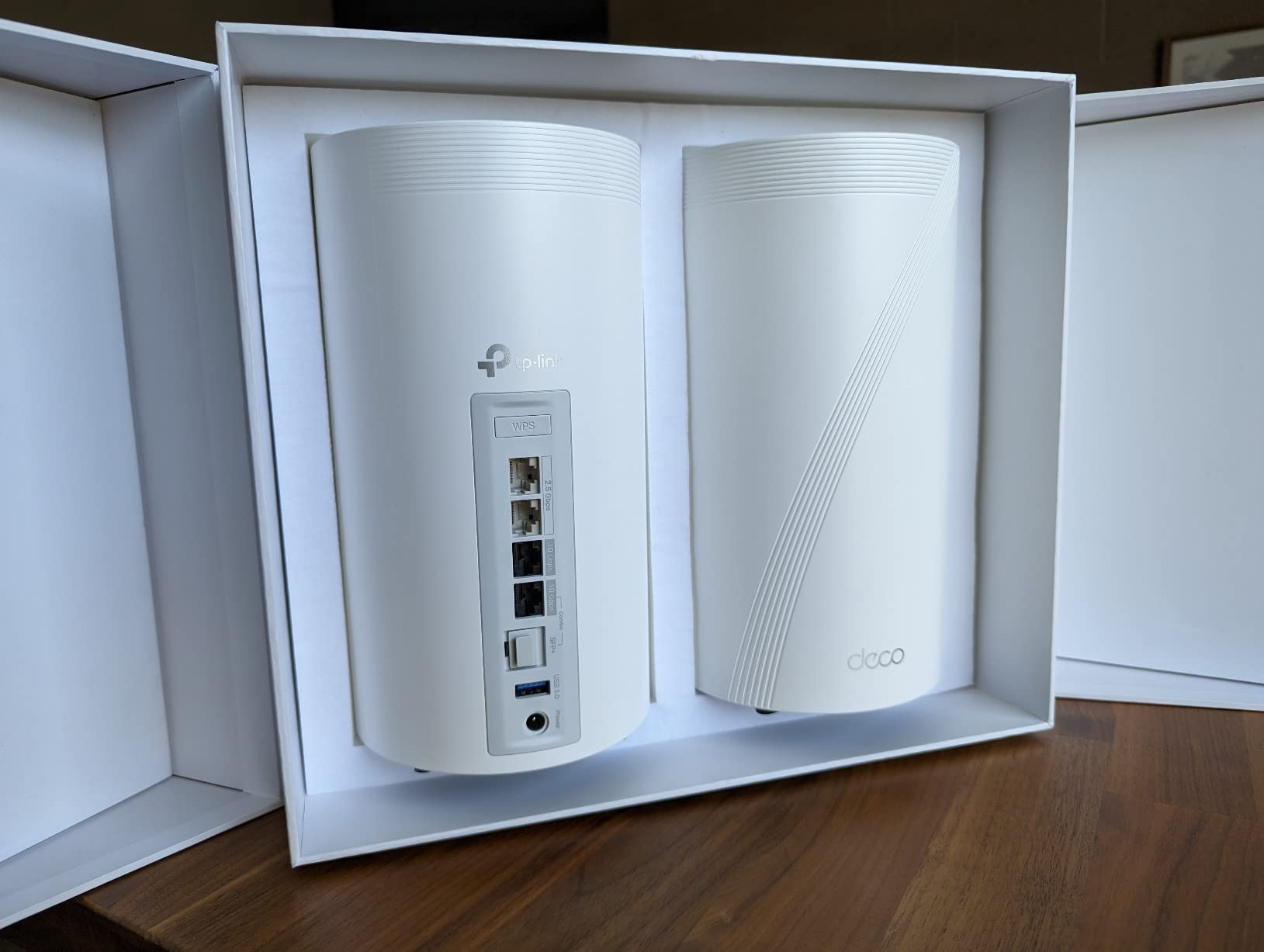 TP-Link Deco 7 Elite BE95 Quad-Band WiFi 7 BE33000 Whole Home Mesh System - 16-Stream, 2x 10G + 2x 2.5G Ports Wired Backhaul, 12 x High-Gain Antennas, VPN, AI-Roaming, 4x4 MU-MIMO, HomeShield (3-Pack) customer photo 1