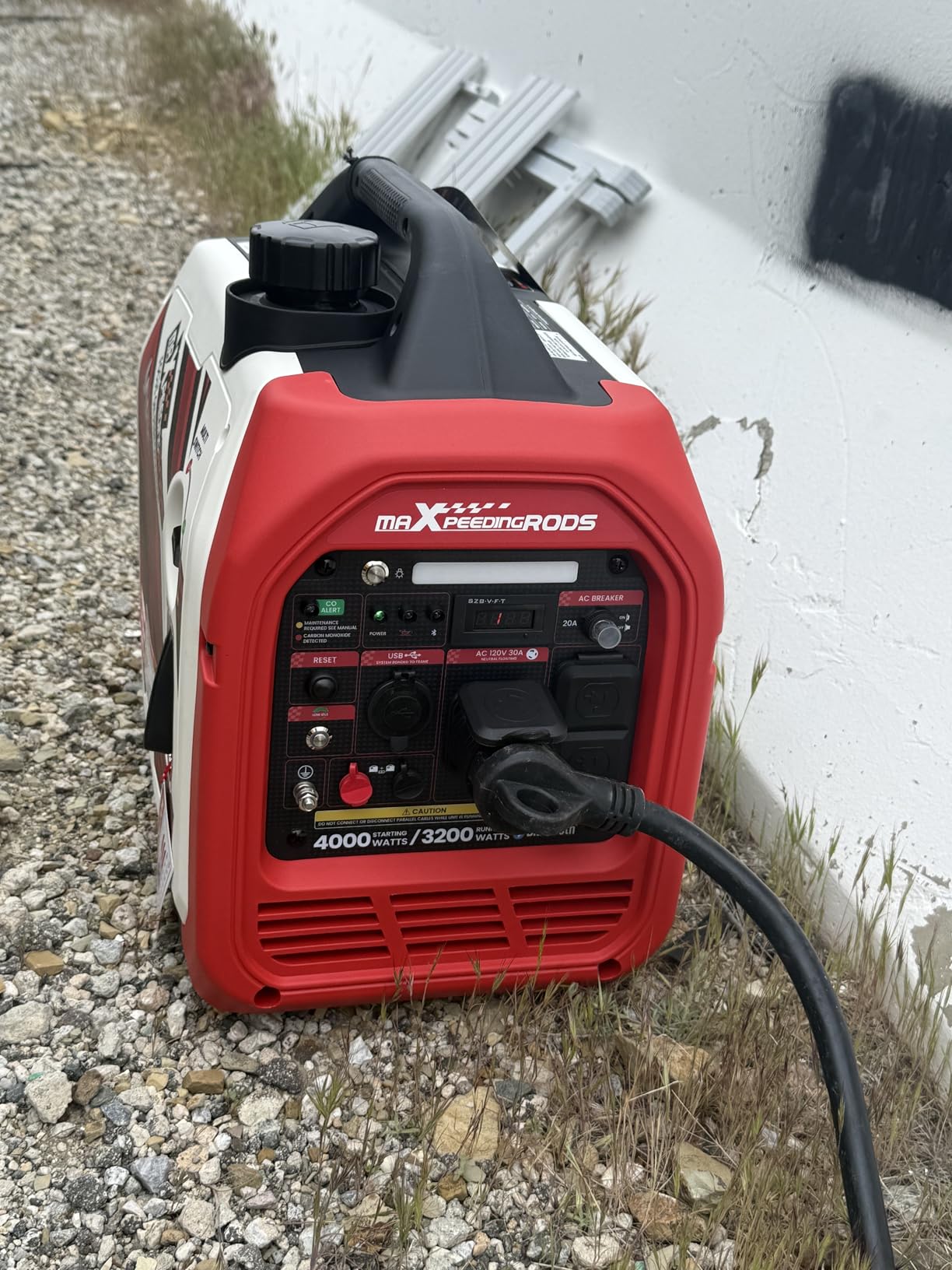maXpeedingrods 4000 Watt Inverter Generator, Bluetooth App Data Monitor, Portable Gas Powered Generator Remote Data Check RV Ready, with CO Alarm for Outdoor Camping, Home Backup, MXR4000 customer photo 2