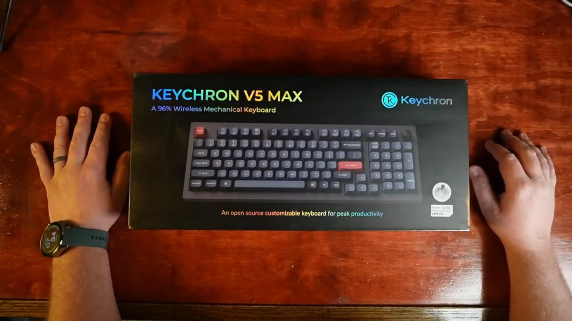 Keychron V5 Max Custom Wireless Mechanical Keyboard, 96% with Number Pad | 2.4 GHz/Bluetooth/USB-C, QMK Launcher Programmable, Hot-Swap Gateron Red Switch, PTB Keycaps RGB for Mac/Windows/Linux customer photo 2
