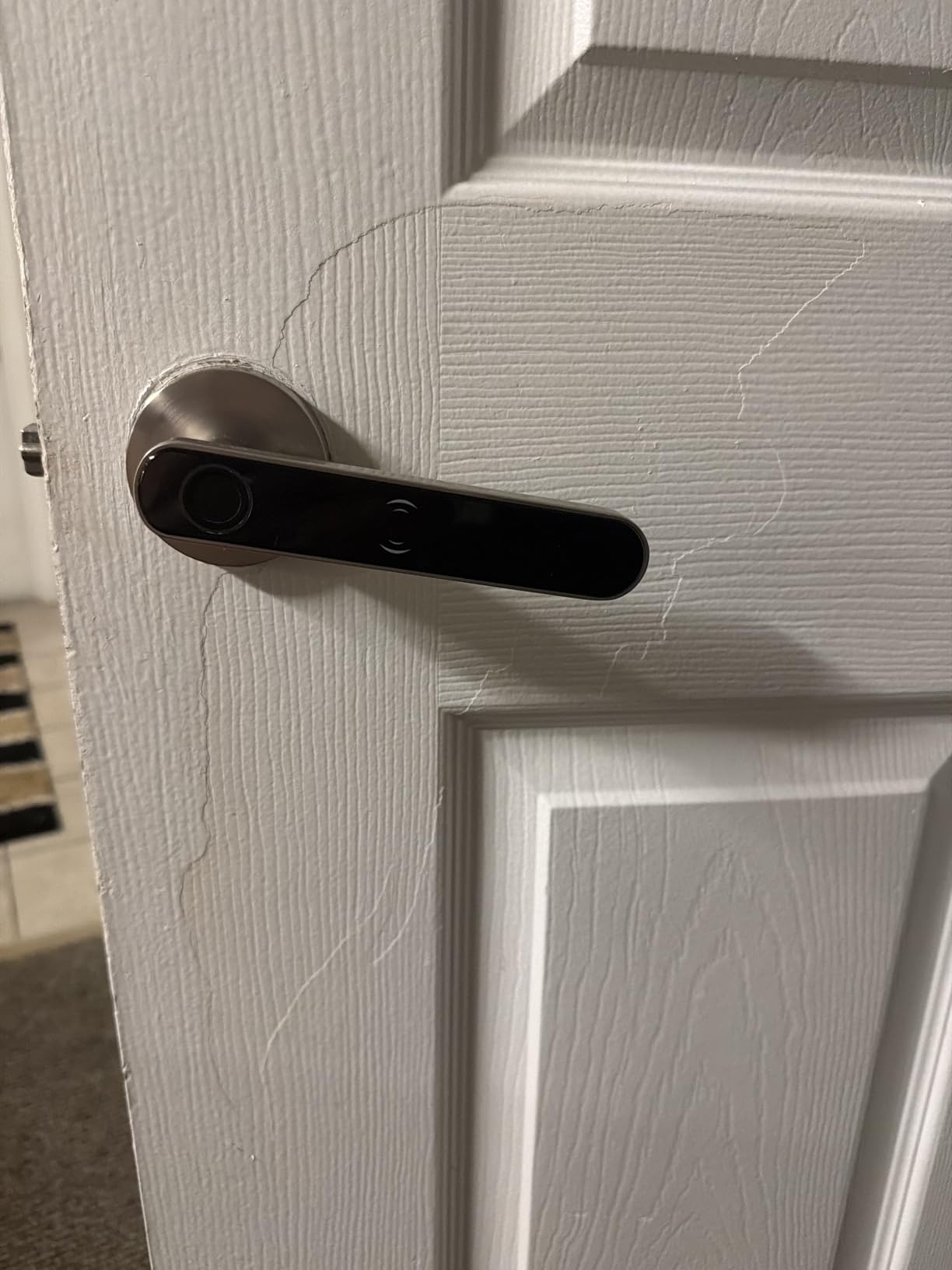 TMEZON Smart Door Lock Fingerprint, Keyless Entry Door Lock with Handle APP/IC Cards/Codes/Keys/Fingerprints Biometric Electronic Smart Lock for Bedroom Home Hotel Office customer photo 2