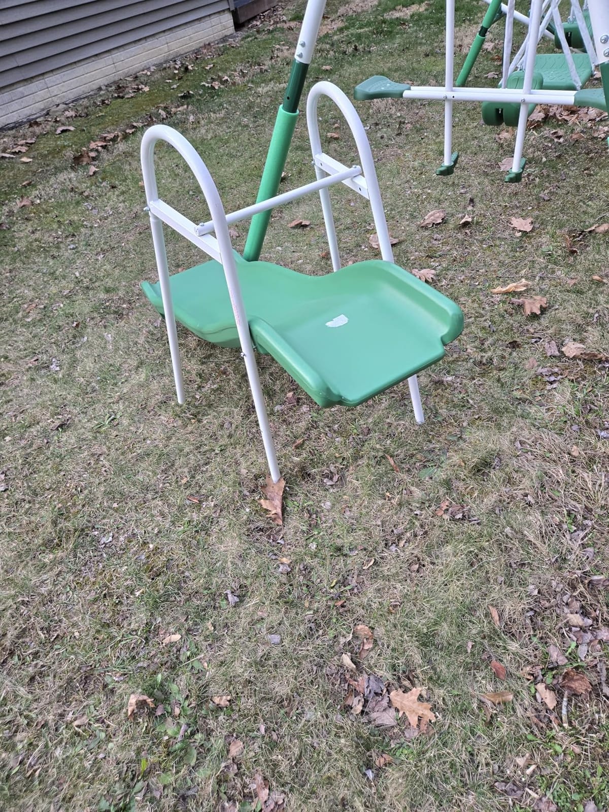 Sportspower Park Ridge Metal Swing Set for Ages 3-8, 2 Swings, Standing Swing, Roman Glider, Teeter Totter, on 5ft Slide, 6.1ft Durable Steel Frame, Anchor Kit, 800lbs customer photo 2
