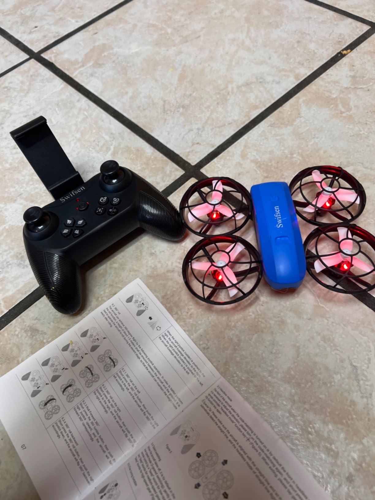 Swifsen Drones for Kids with Camera, Rc Drone Indoor Small Helicopter, Birthday Gifts for Boys and Girls Beginners Friendly, Mini Quadcopter Toy With 2 Batteries, Propeller Protect, Altitude Hold customer photo 1