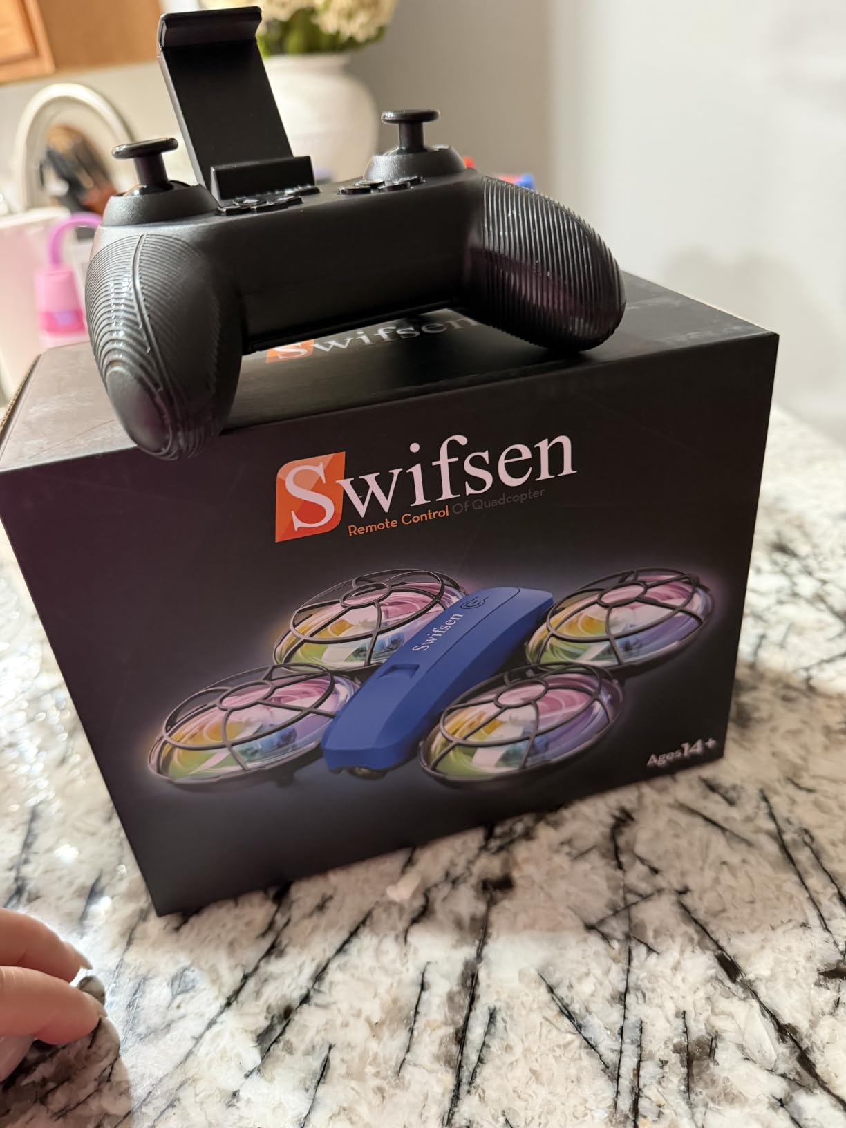 Swifsen Drones for Kids with Camera, Rc Drone Indoor Small Helicopter, Birthday Gifts for Boys and Girls Beginners Friendly, Mini Quadcopter Toy With 2 Batteries, Propeller Protect, Altitude Hold customer photo 2