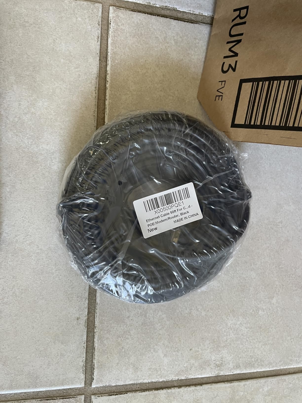 Cat 6 Outdoor Ethernet Cable 50ft, 24AWG 10Gbps LLDPE Direct Burial Network Cable, UV-Resistant Waterproof Jacket, Snagless RJ45 Patch LAN Cord Support Cat8/Cat7/Cat6/Cat5e & PoE, for PC/Router, Black customer photo 2