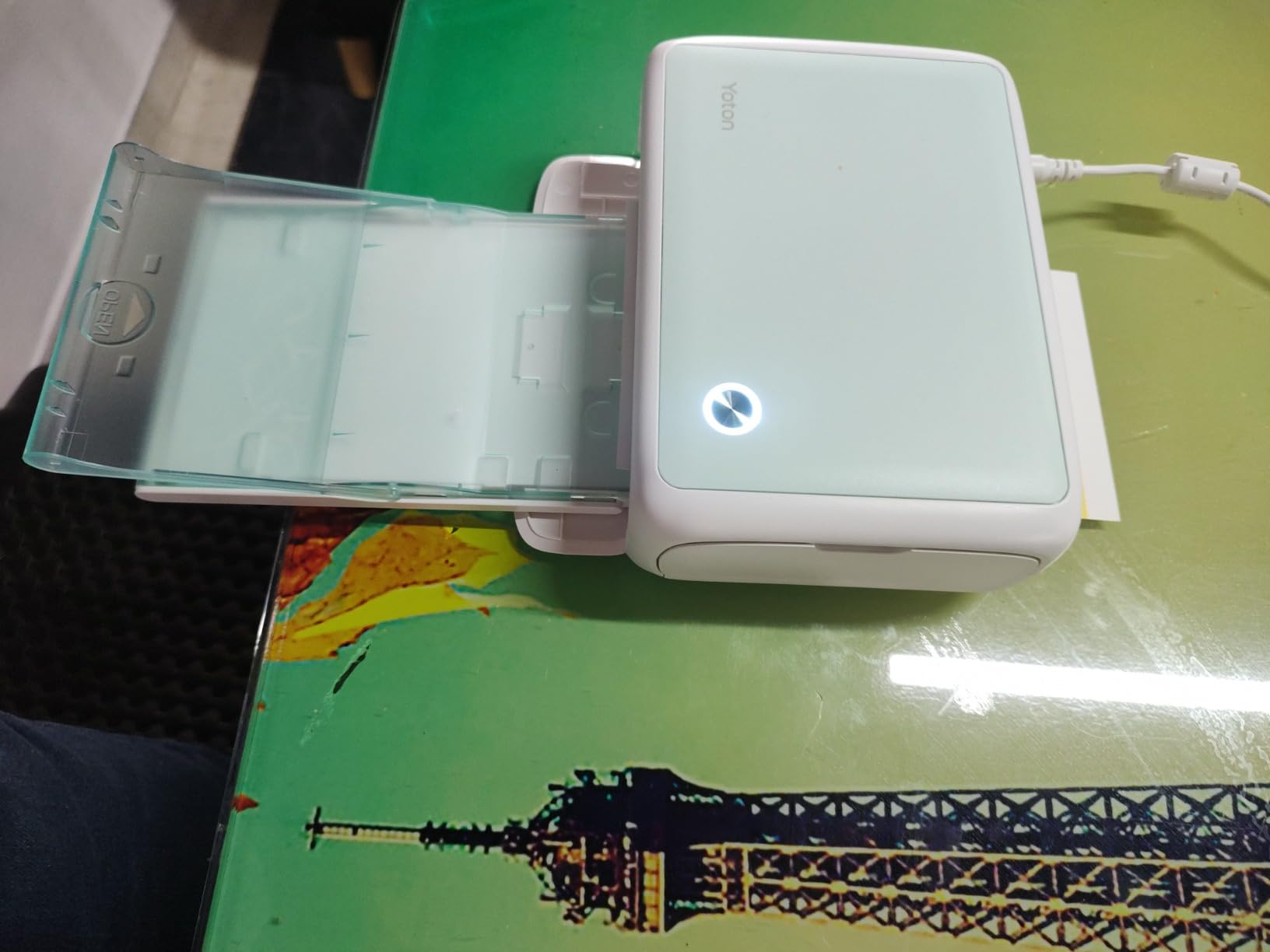 YOTON Photo Printer 4x6, Picture Printer with 54 Sheets & 1 Ink Ribbon | 4PASS Dye-Sublimation; AR Video Printing; Wi-Fi Photo Printing; Gift for Travel & Memories; for iPhone/Android/PC; Green customer photo 2