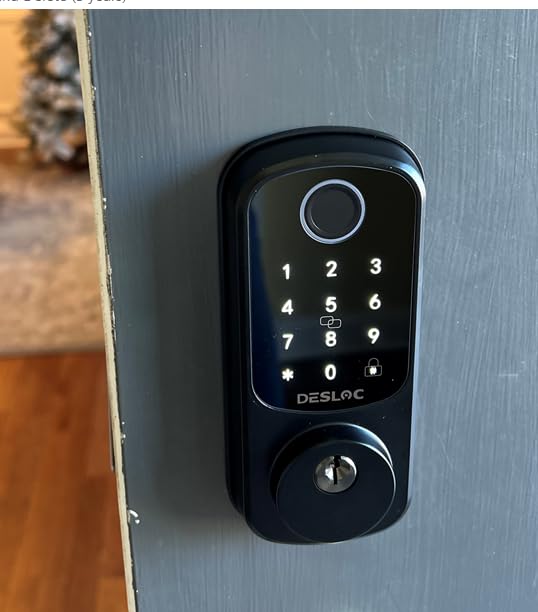 DESLOC B200 Fingerprint Smart Door Lock, Keyless Entry Deadbolt | 8-in-1 Keyless Entry, Touchscreen Keypad, App Control, Auto Lock, User Management, BHMA Certified Front Door Security customer photo 2