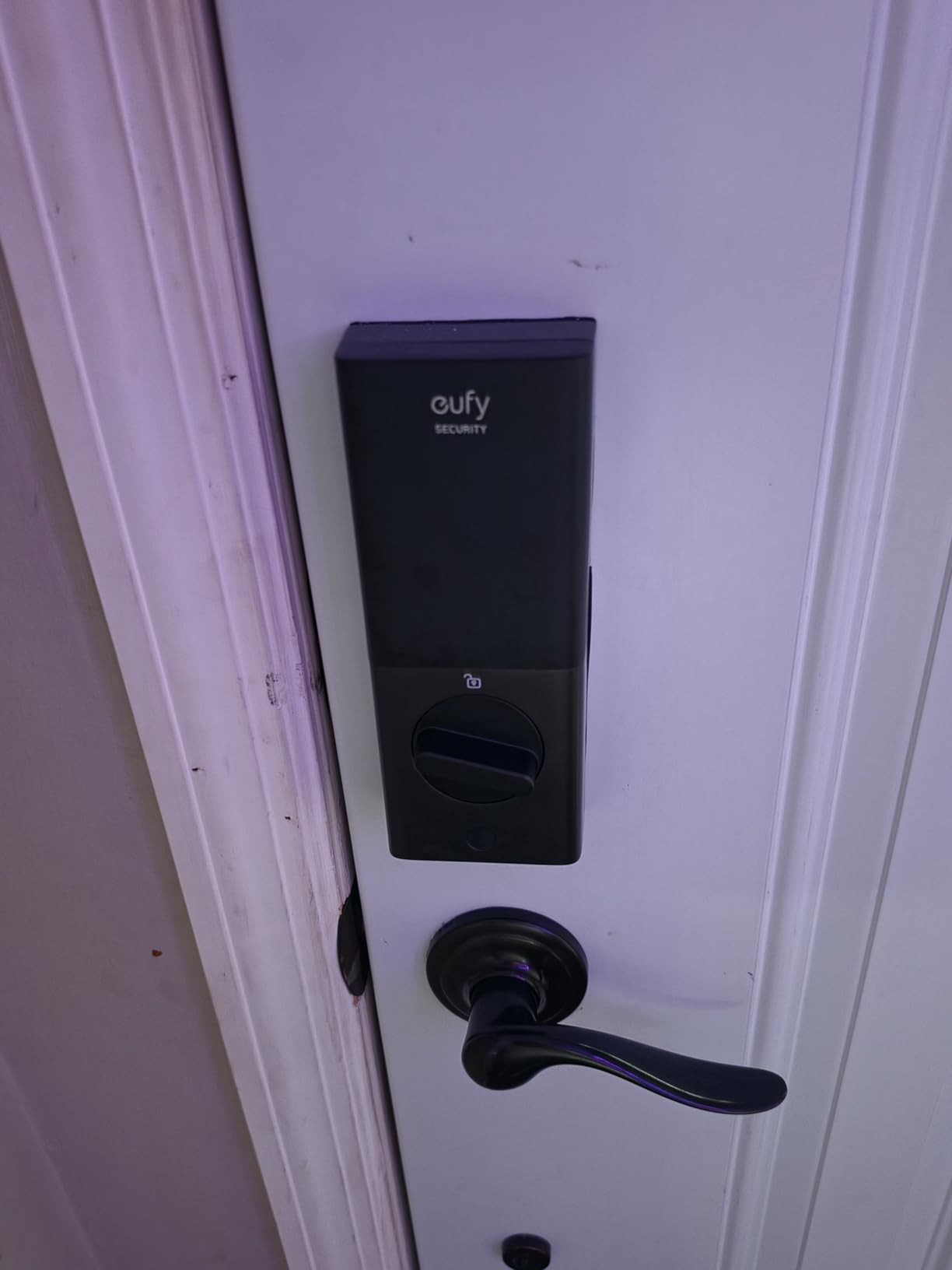 eufy Security Smart Lock Front Door Lever Set, Keyless Entry Deadbolt | Fingerprint Keypad Door Lock with Handle, Built-in Wi-Fi, App Control, Up to 8-Month Battery, IP53 Waterproof, BHMA Certified customer photo 1