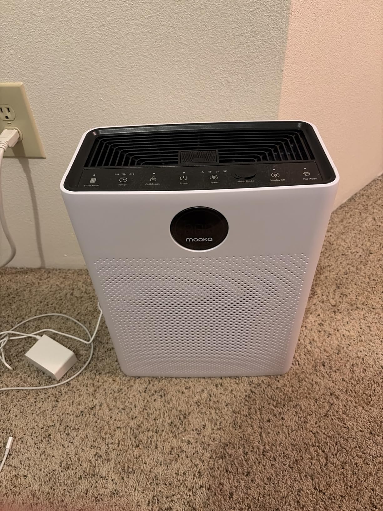 MOOKA Air Purifier for Home Large Room up to 2200 sq.ft, HEPA Filter, PM 2.5 Display Air Quality Sensor, PR1 customer photo 1