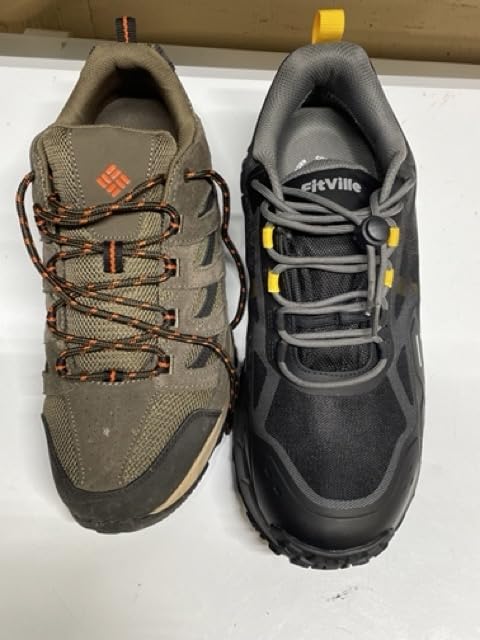 FitVille Men Waterproof Hiking Shoes Extra Wide Walking Shoes Slip-Resistant Trekking Trainers All-Terrain Quick Lace Sneakers for Travel, Camping, Running customer photo 2
