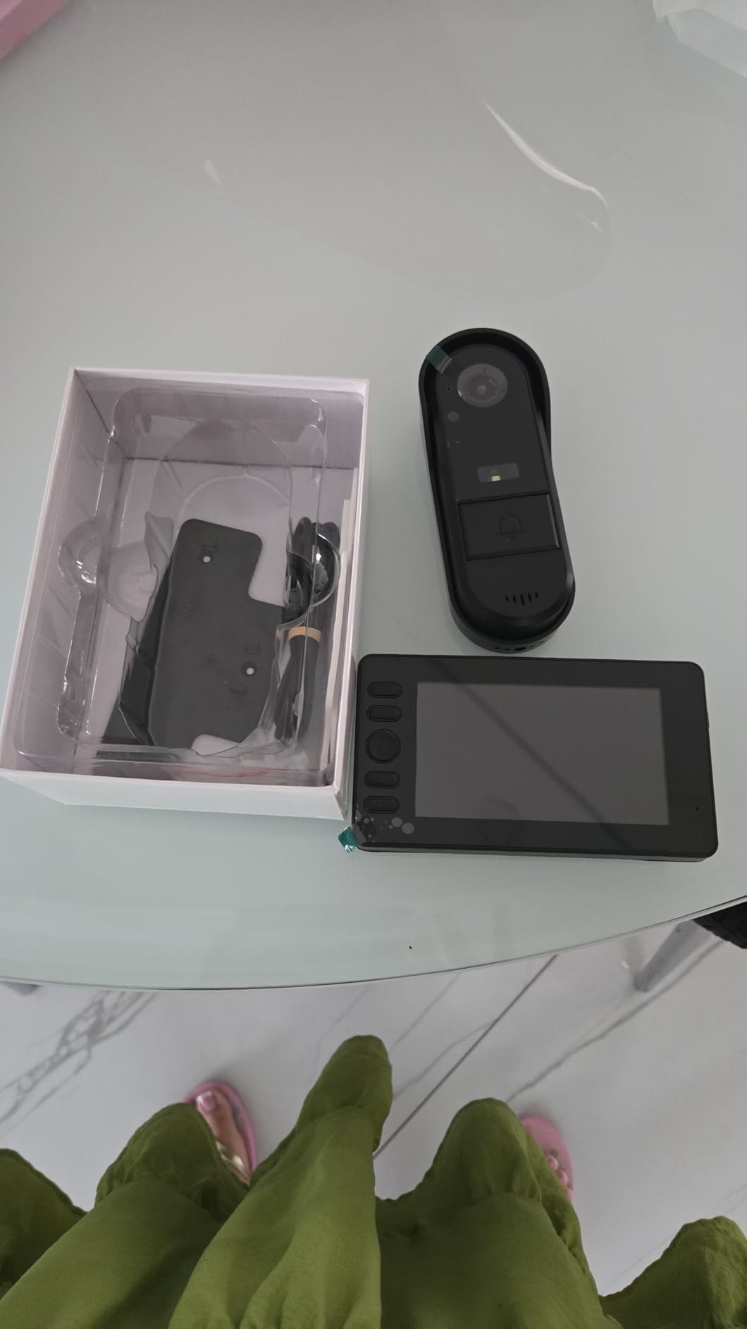 TKMARS Wireless Doorbell Camera No Subscription No WiFi/App Needed for Home/Apartment/Seniors, Waterproof IP65 Door Bell with Monitor Screen, 1080P Video Intercom 170° Wide Angle Night Vision customer photo 2