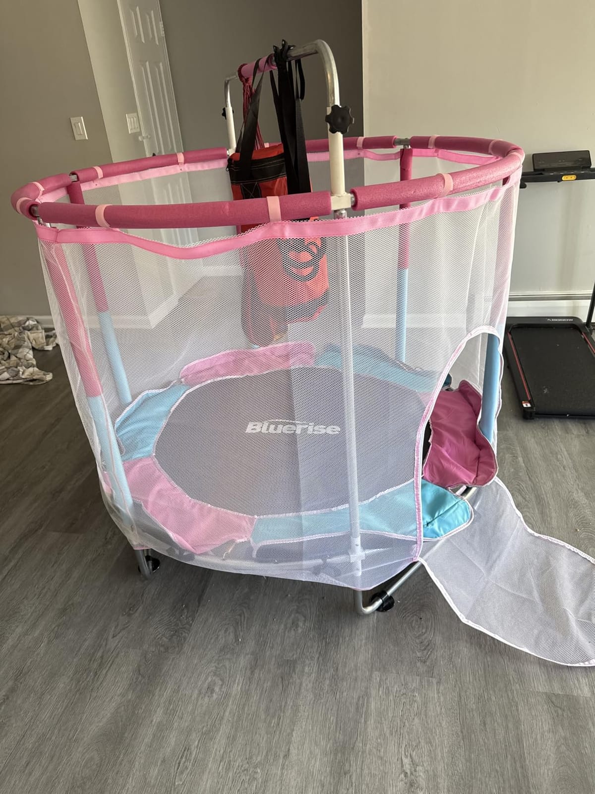 BLUERISE 55'' 72'' Indoor&Outdoor with Enclosure Trampoline for Kids Gifts customer photo 1